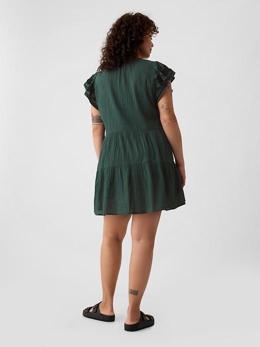 Crinkle Gauze Embroidered Mini Dress Product Image