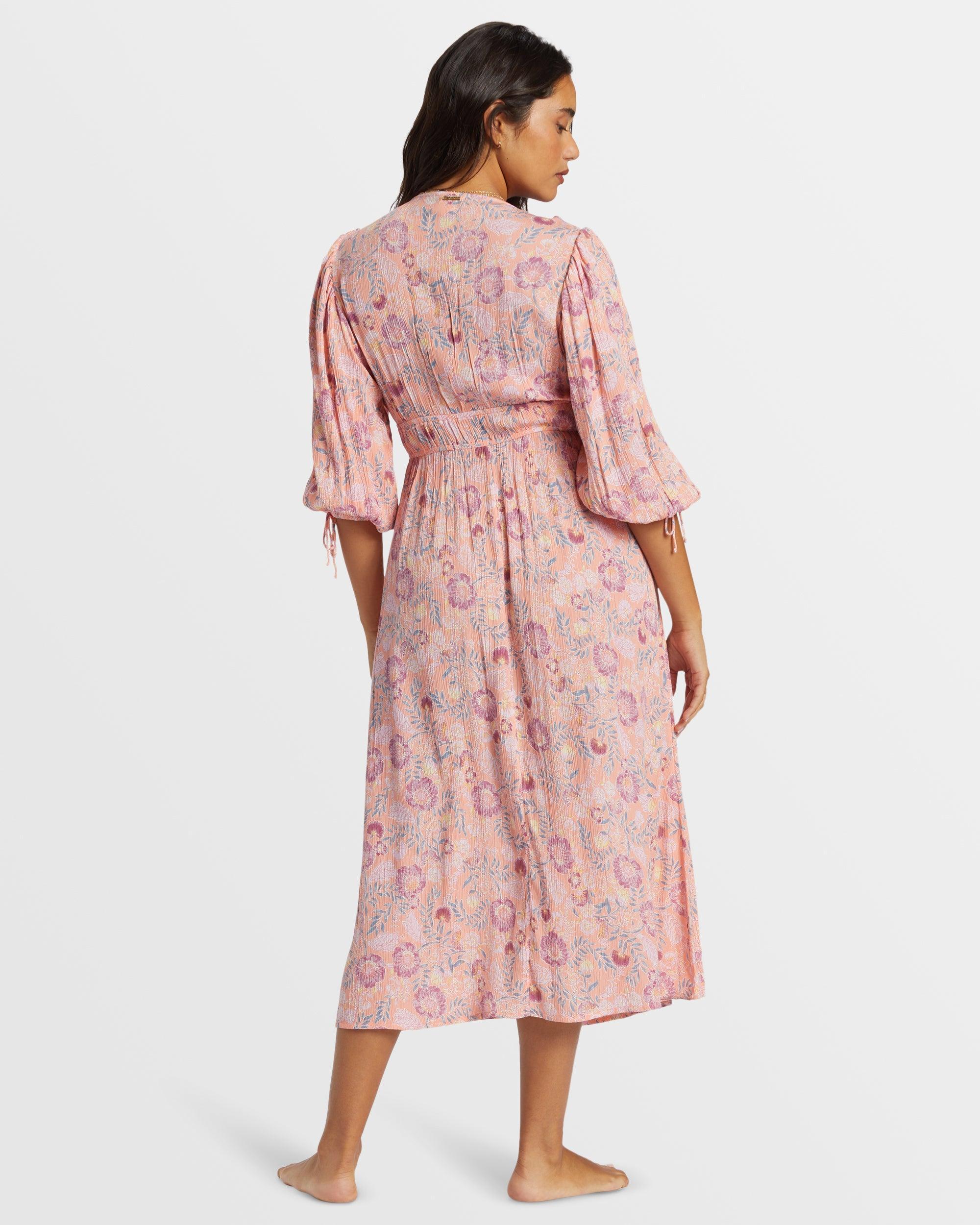 Paradise Sky Midi Dress - Peach Paradise Female Product Image