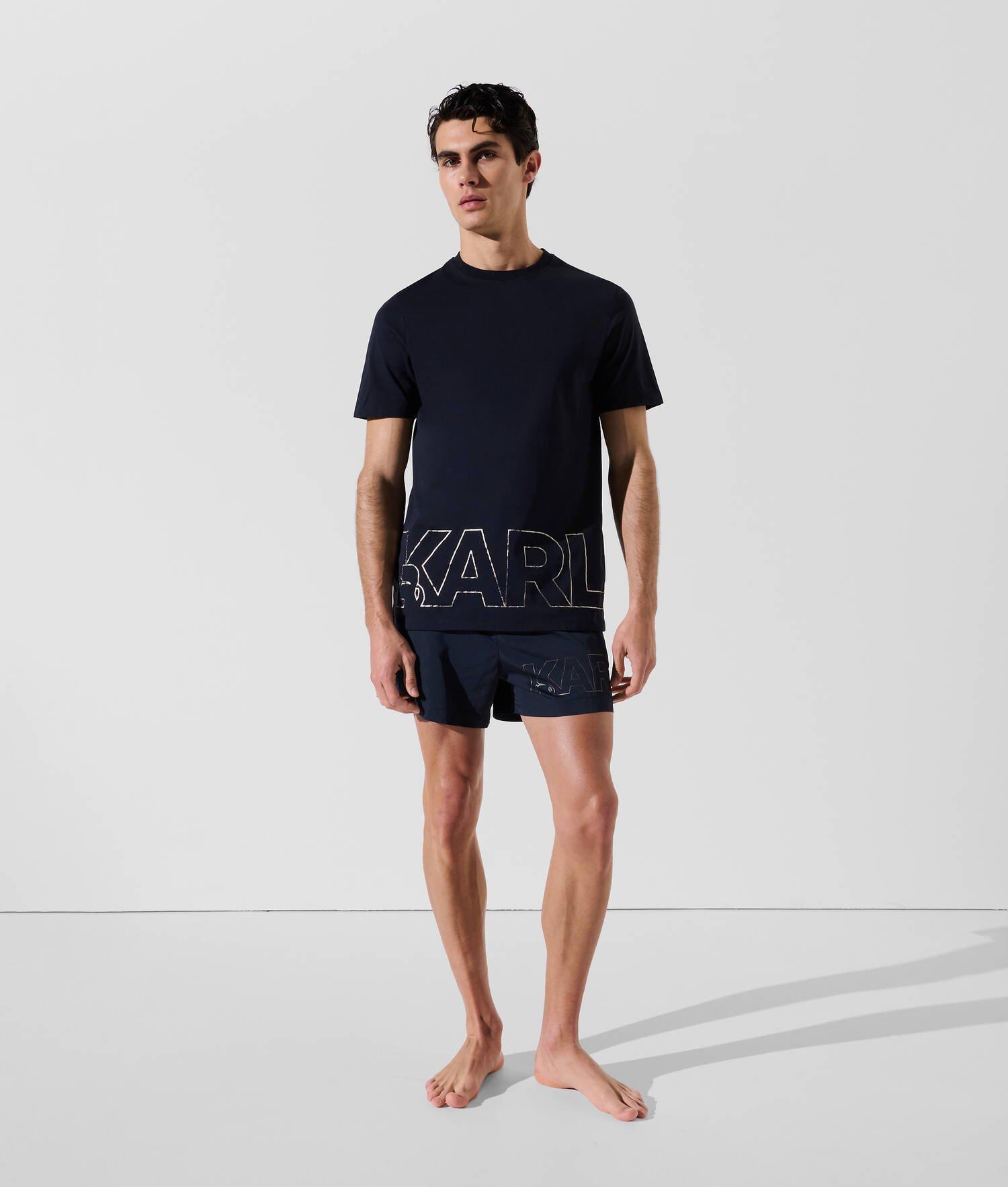 METALLIC KARL LOGO BEACH T-SHIRT Product Image