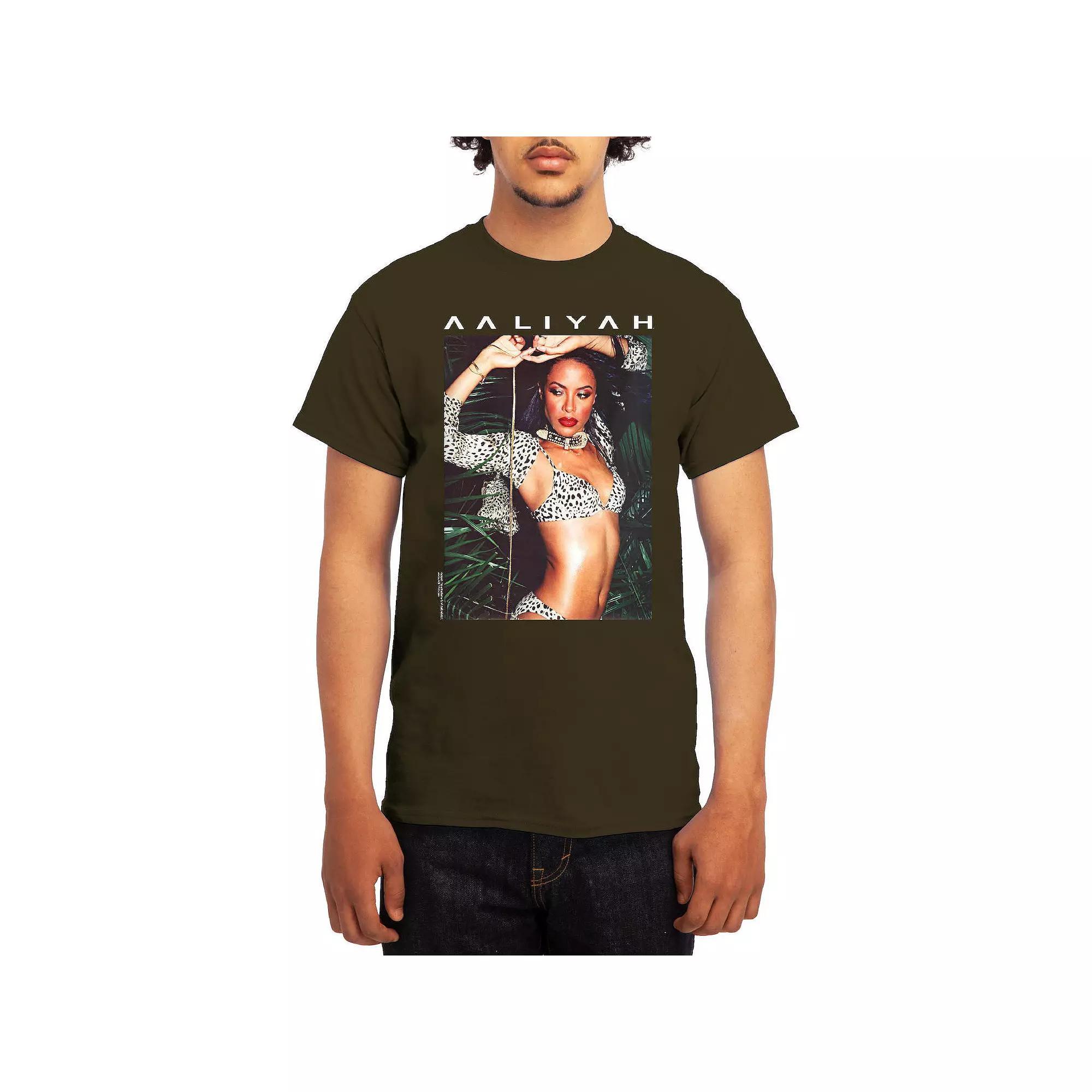 Men's Aaliyah Animal Print Modern Tee, Size: Small, Grey Red Product Image