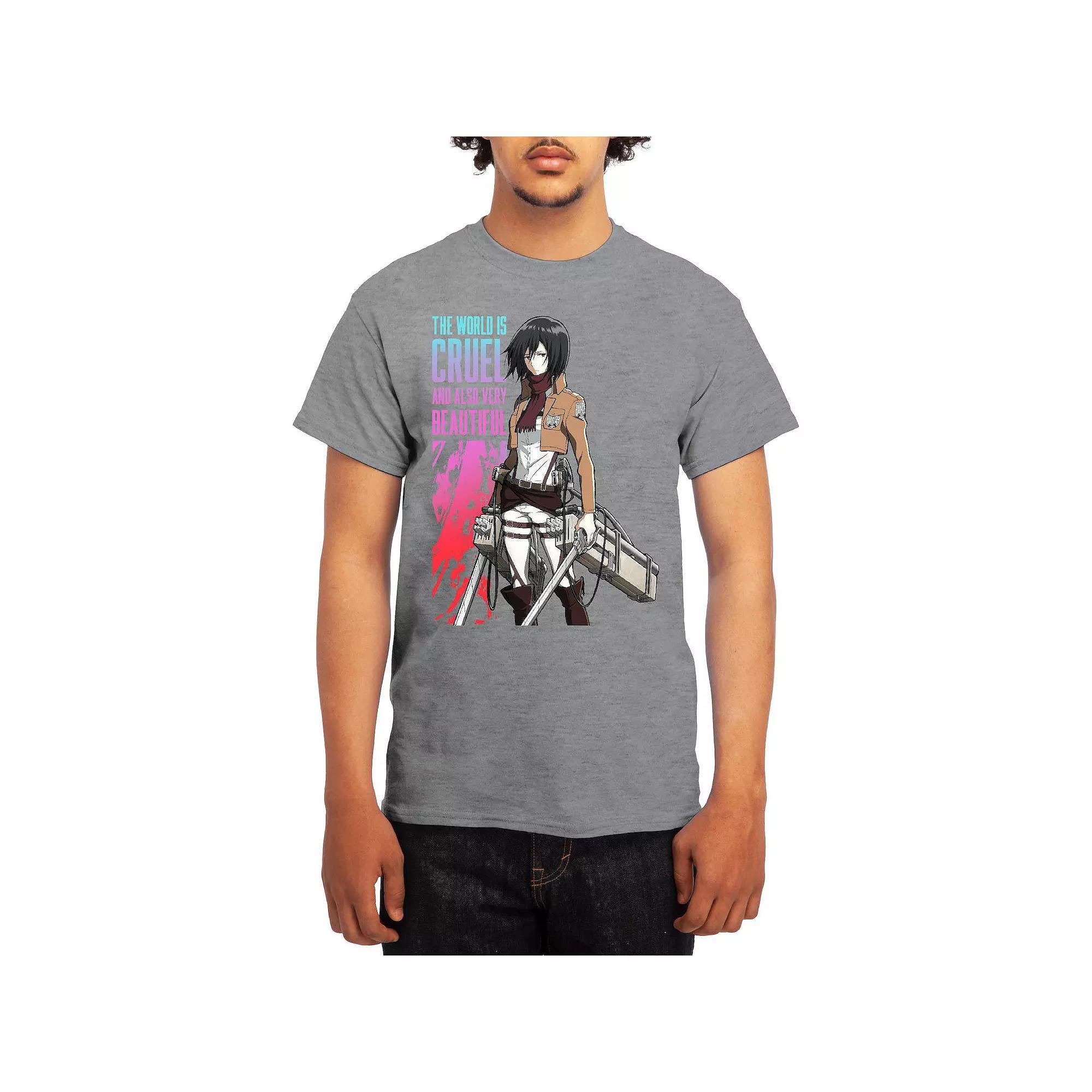 Men's Attack on Titan Cruel Beautiful World Tee, Size: XXL, White Product Image
