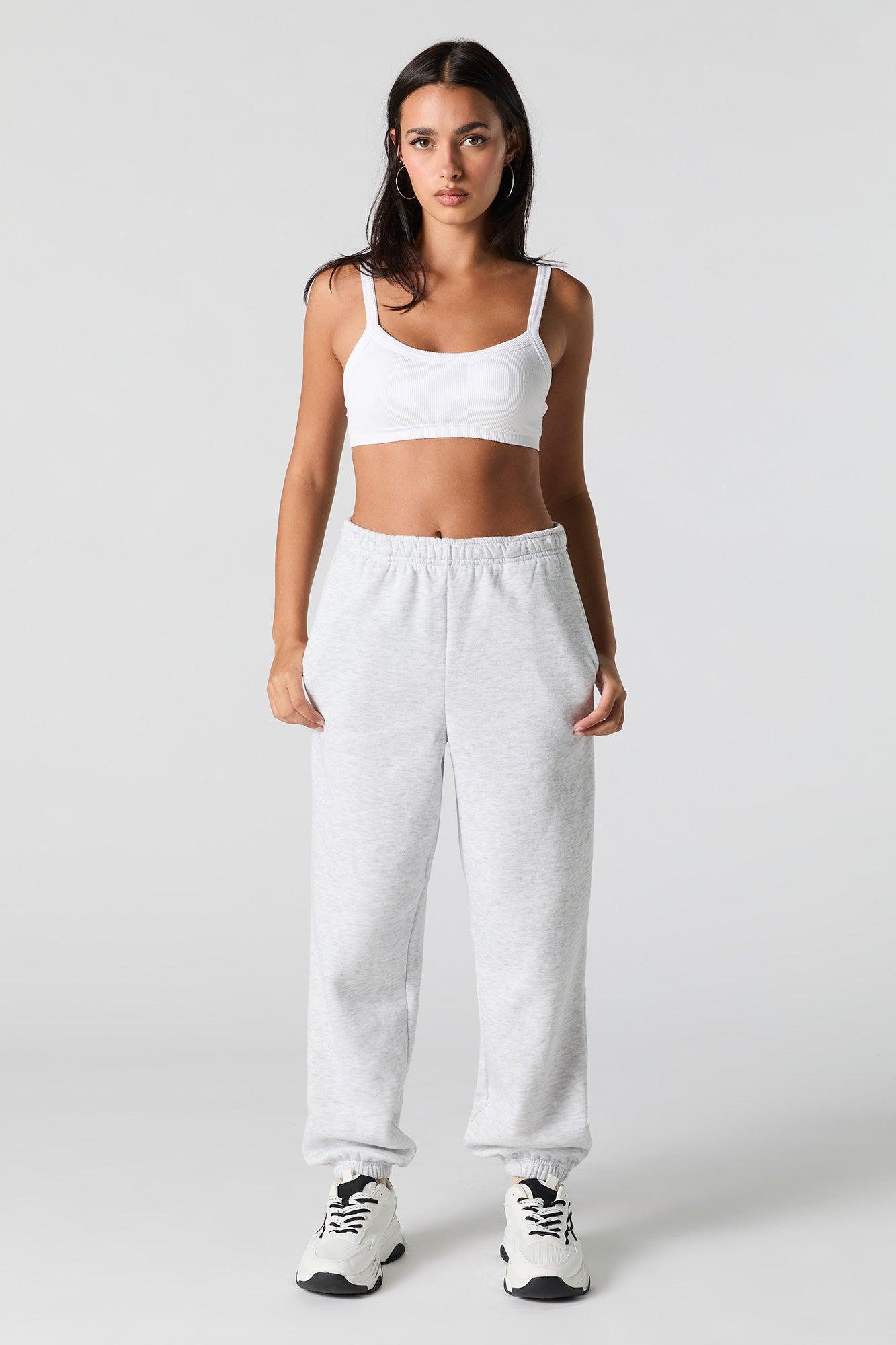 Solid Fleece Boyfriend Jogger Female Product Image