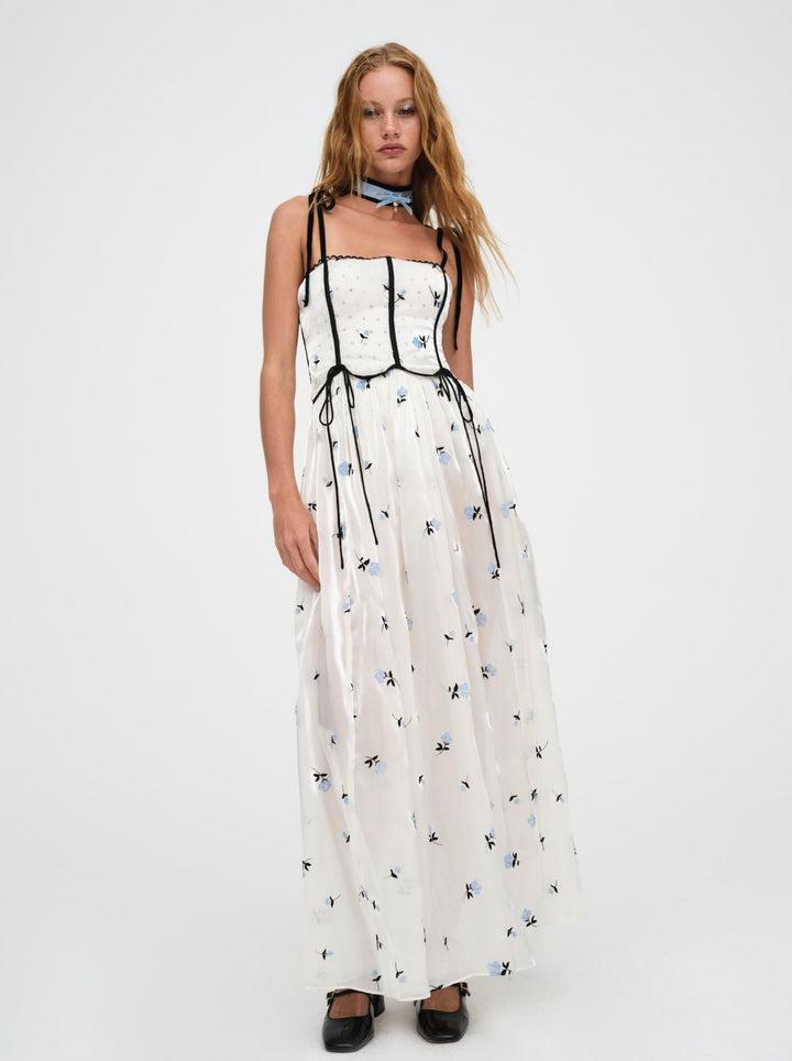 Lisette Maxi Dress — White Product Image