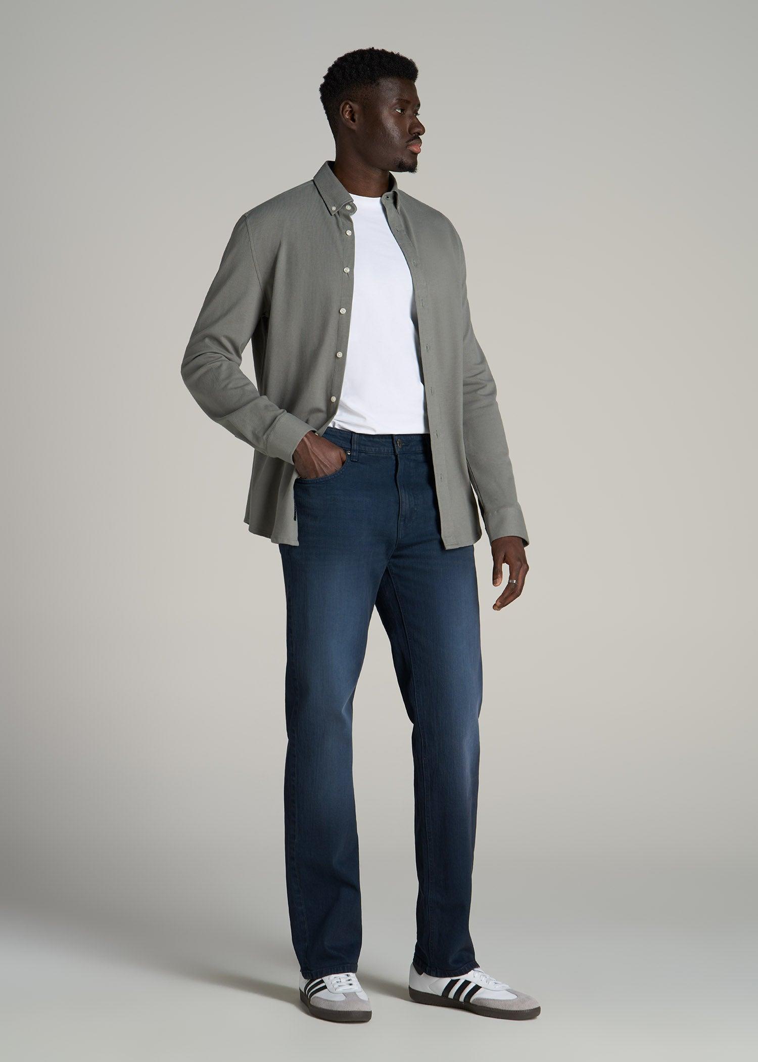 J1 STRAIGHT LEG Jeans for Tall Men in Faded Blue Black Product Image