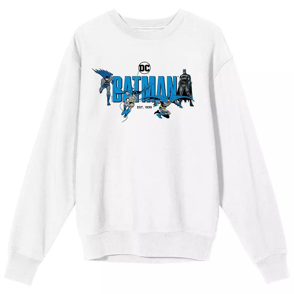 Men's Batman 90th Anniversary Long Sleeve Graphic Tee, Size: Medium, White Product Image