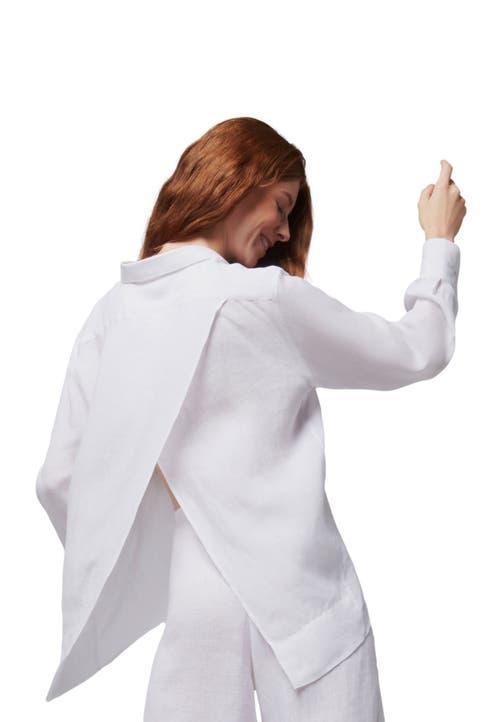 Womens Linen Cover-Up Shirt Product Image