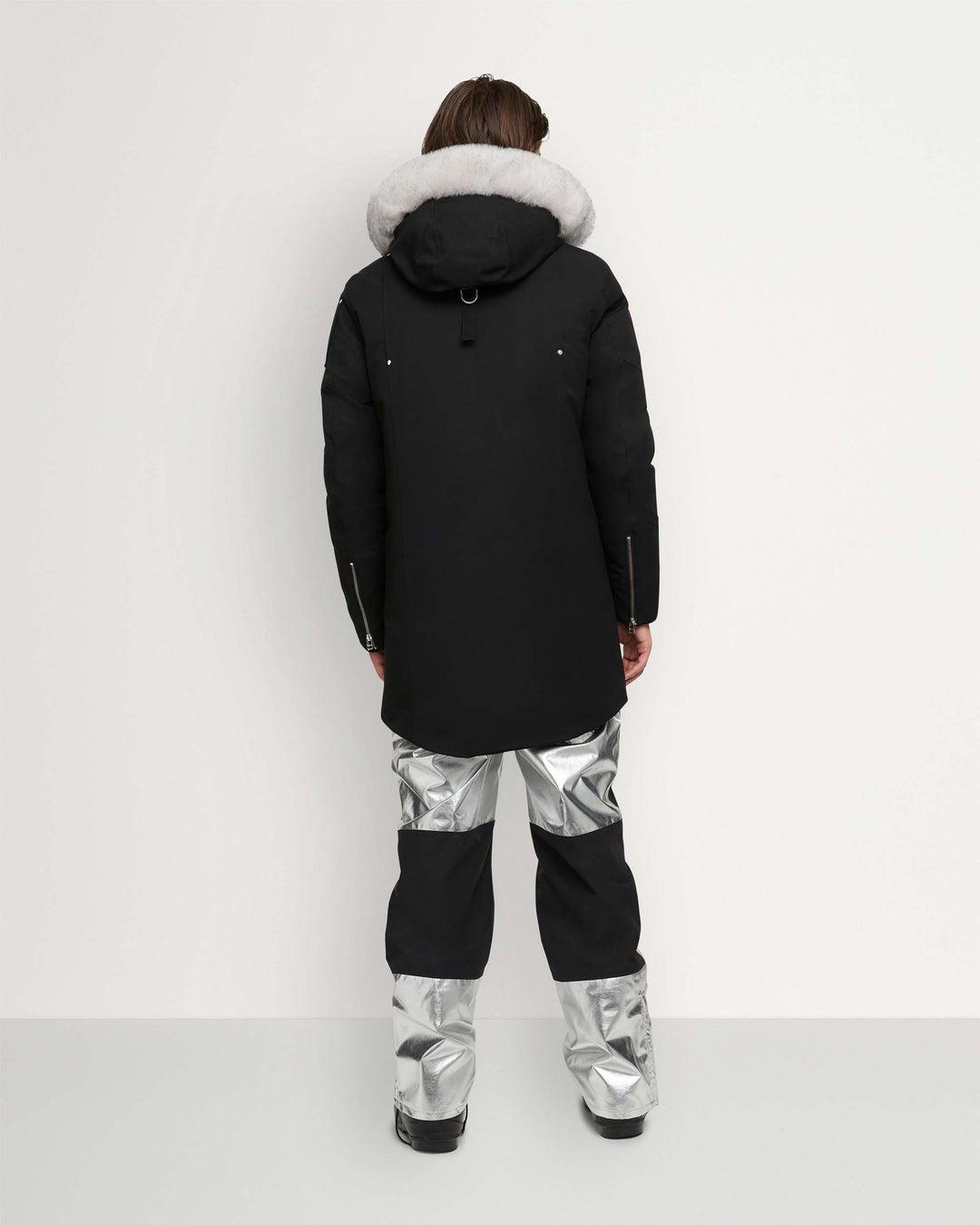Moose knuckles Stirling Black Parka with Natural Shearling Product Image