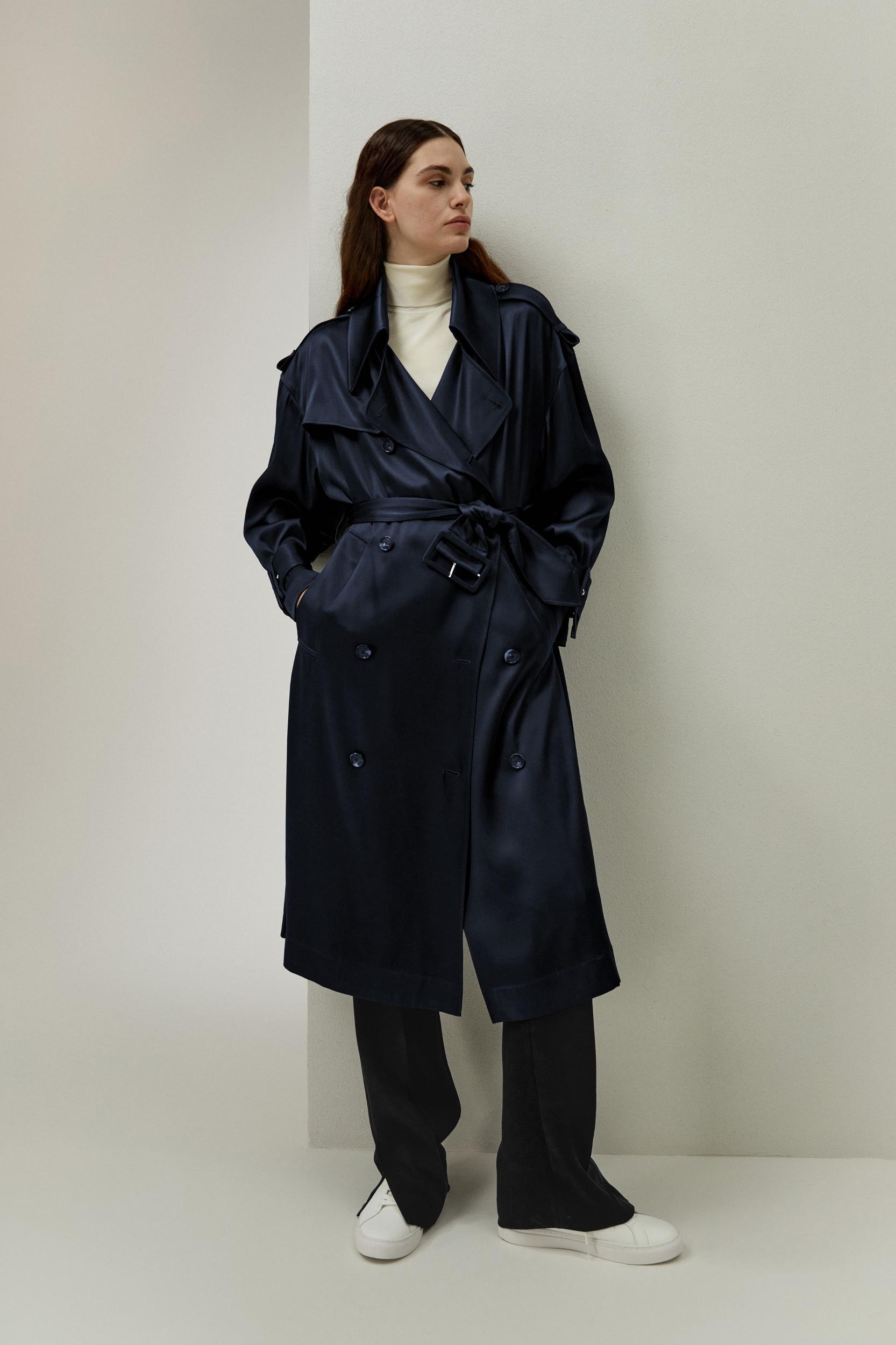Oversized Silk Trenchcoat Product Image