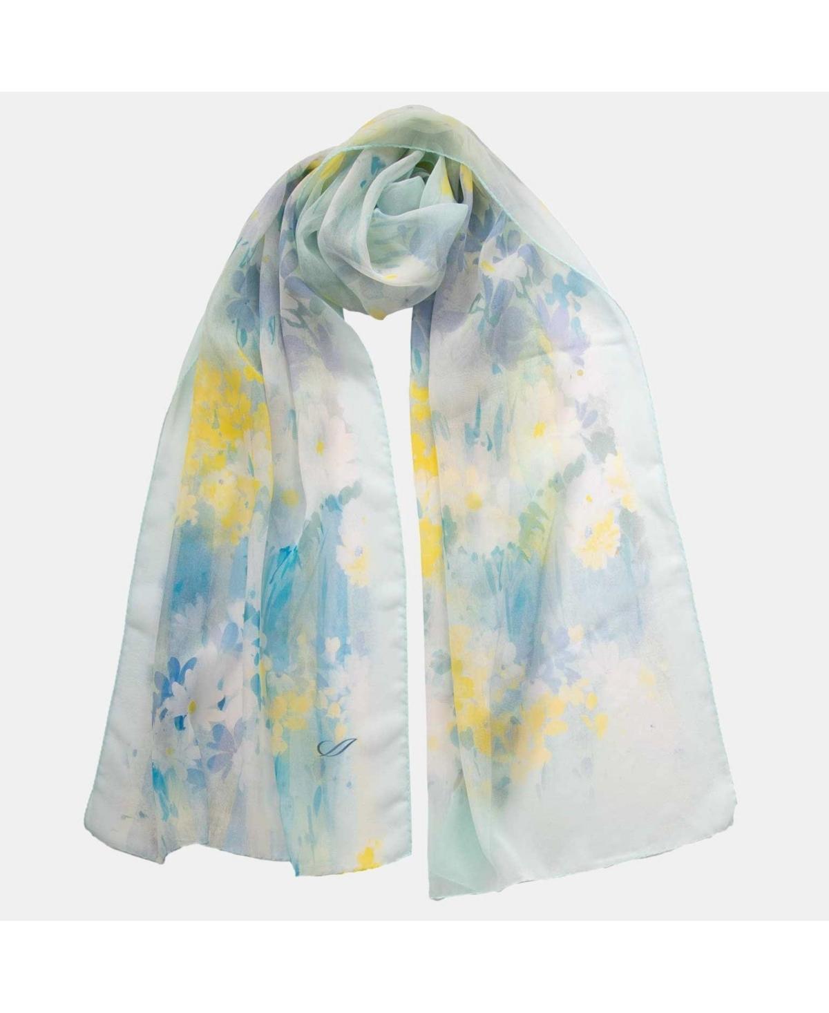 Elizabetta Meadow - Long Sheer Silk Scarf for Women in Salmon Pink at Nordstrom Product Image