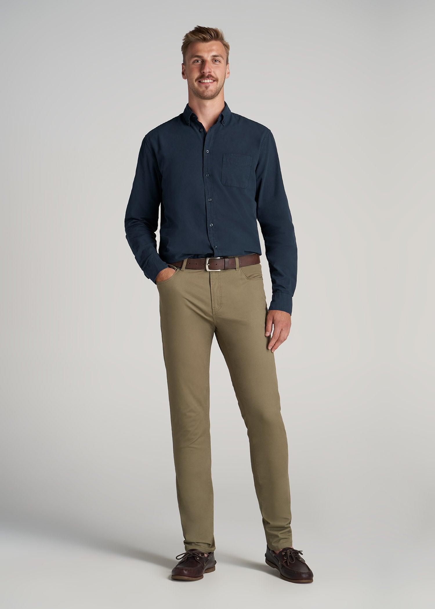 Washed Oxford Shirt for Tall Men in Navy Product Image