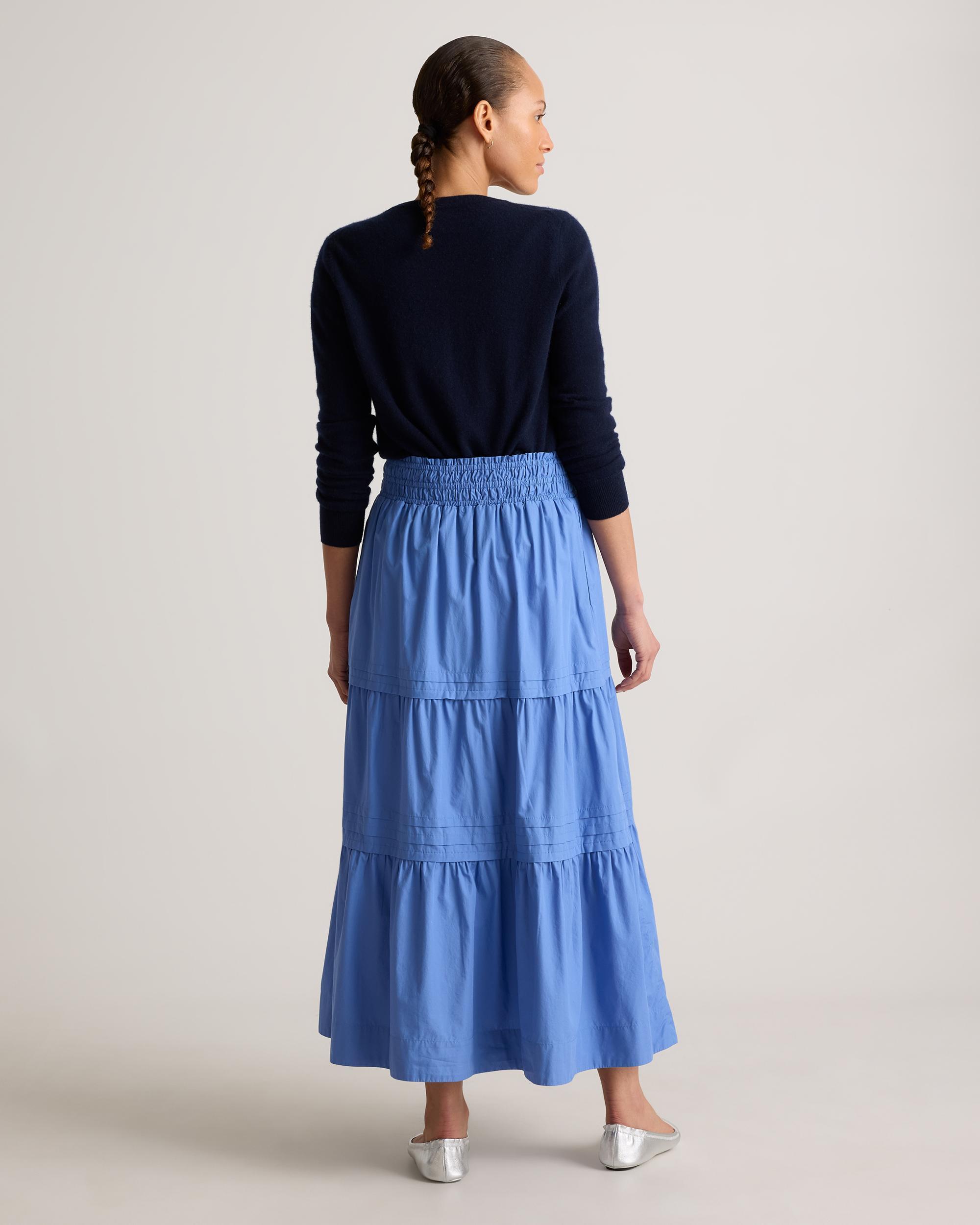 Quince | Women's Poplin Tiered Maxi Skirt Organic Cotton Product Image
