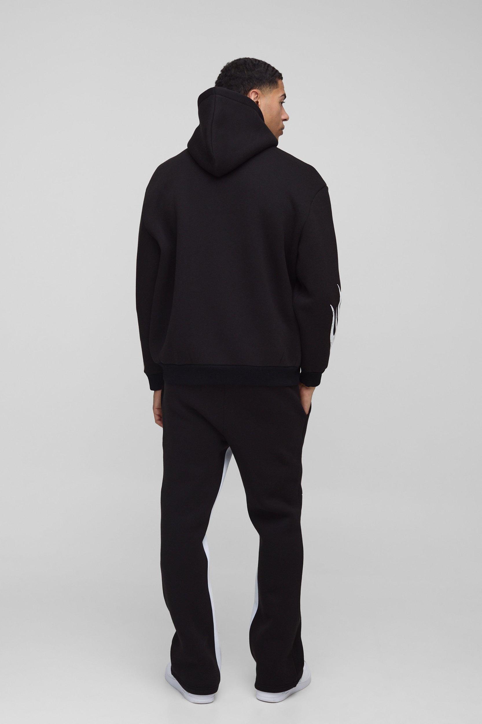 Oversized M Star Gusset Hooded Tracksuit | boohooMAN USA Product Image