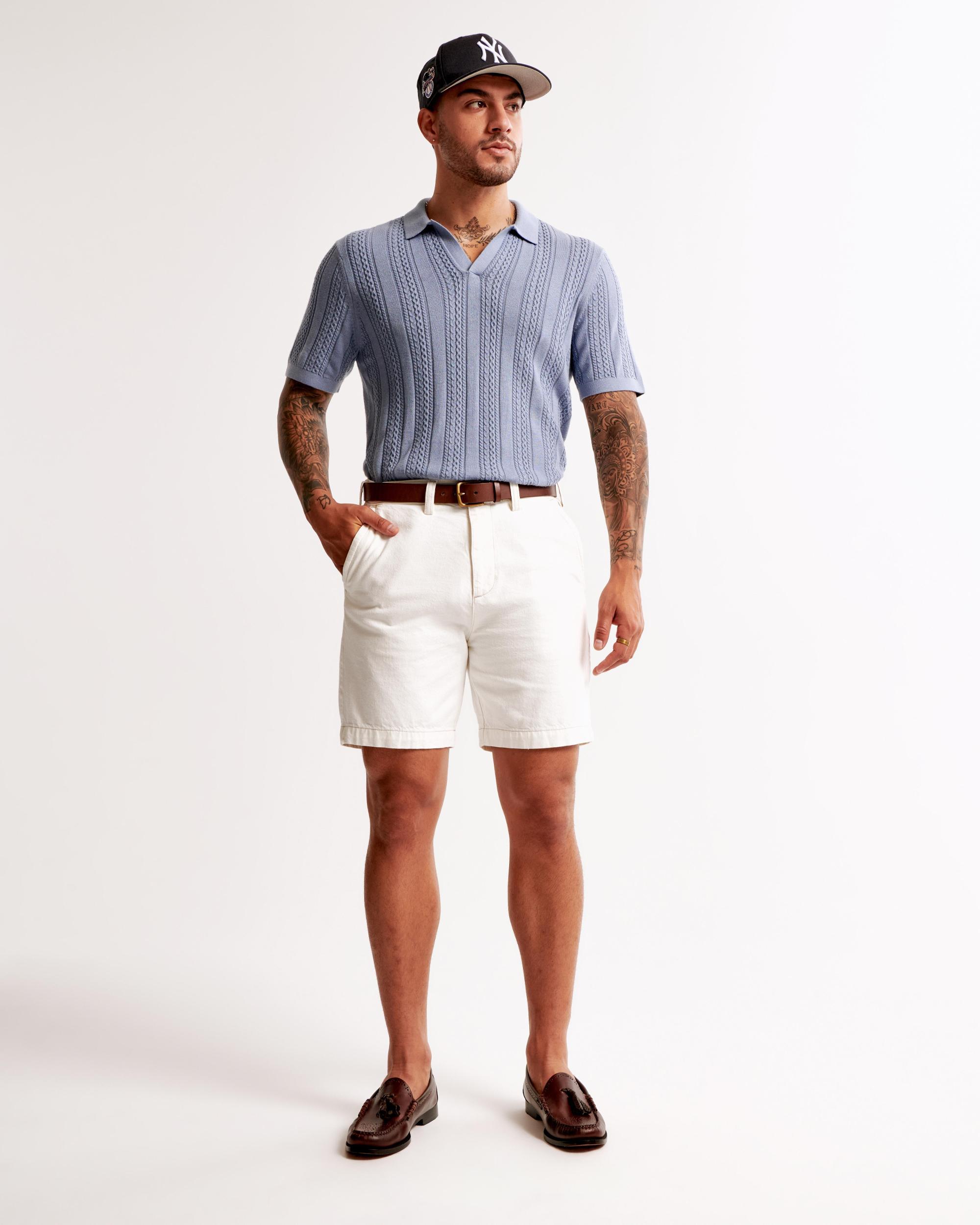 Cable Stitch Johnny Collar Sweater Polo Product Image