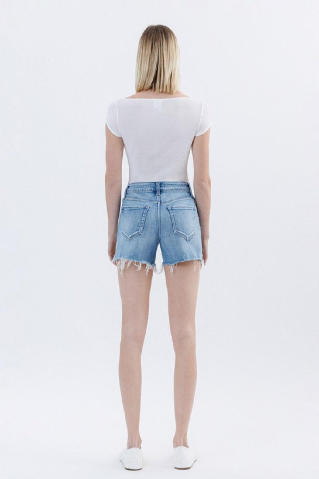 High Rise Side Step Hem Short Product Image