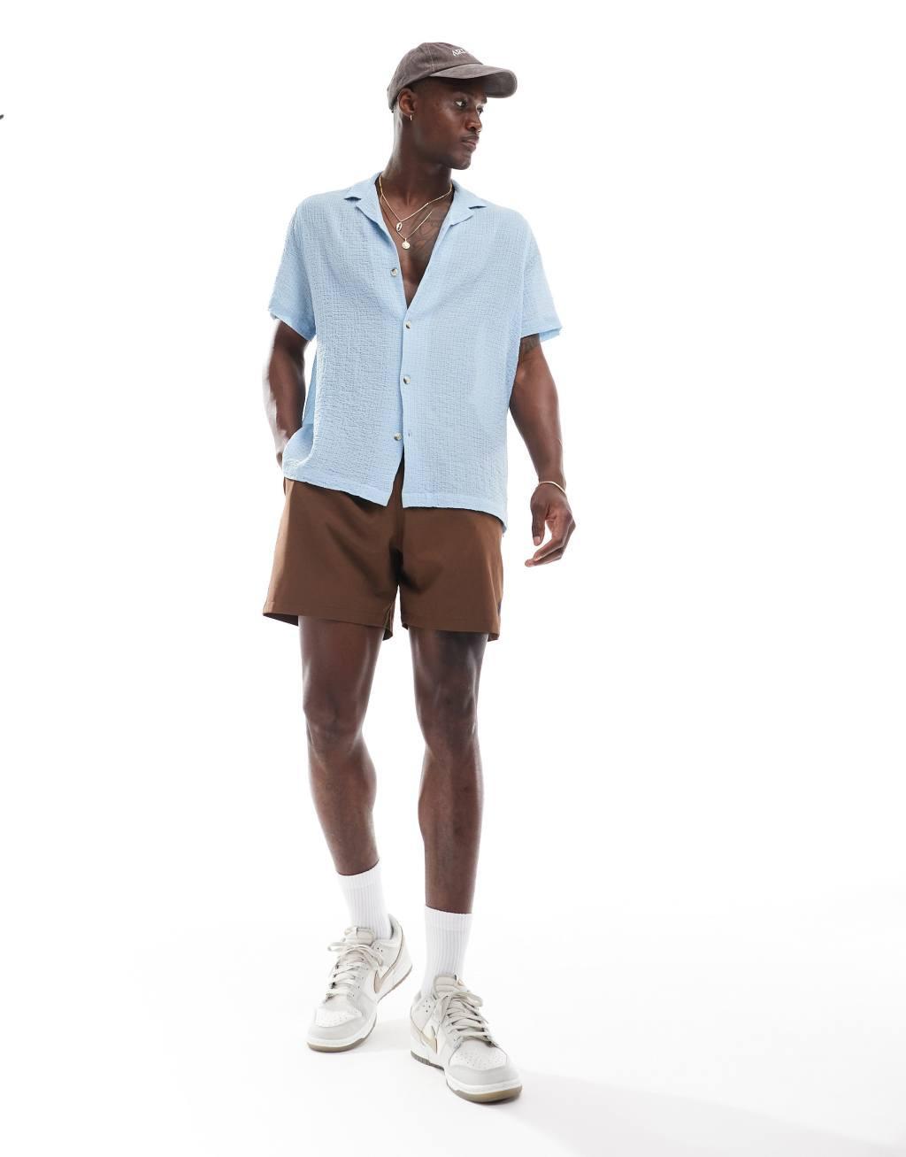 Polo Ralph Lauren Traveler icon logo swim shorts in light brown Product Image