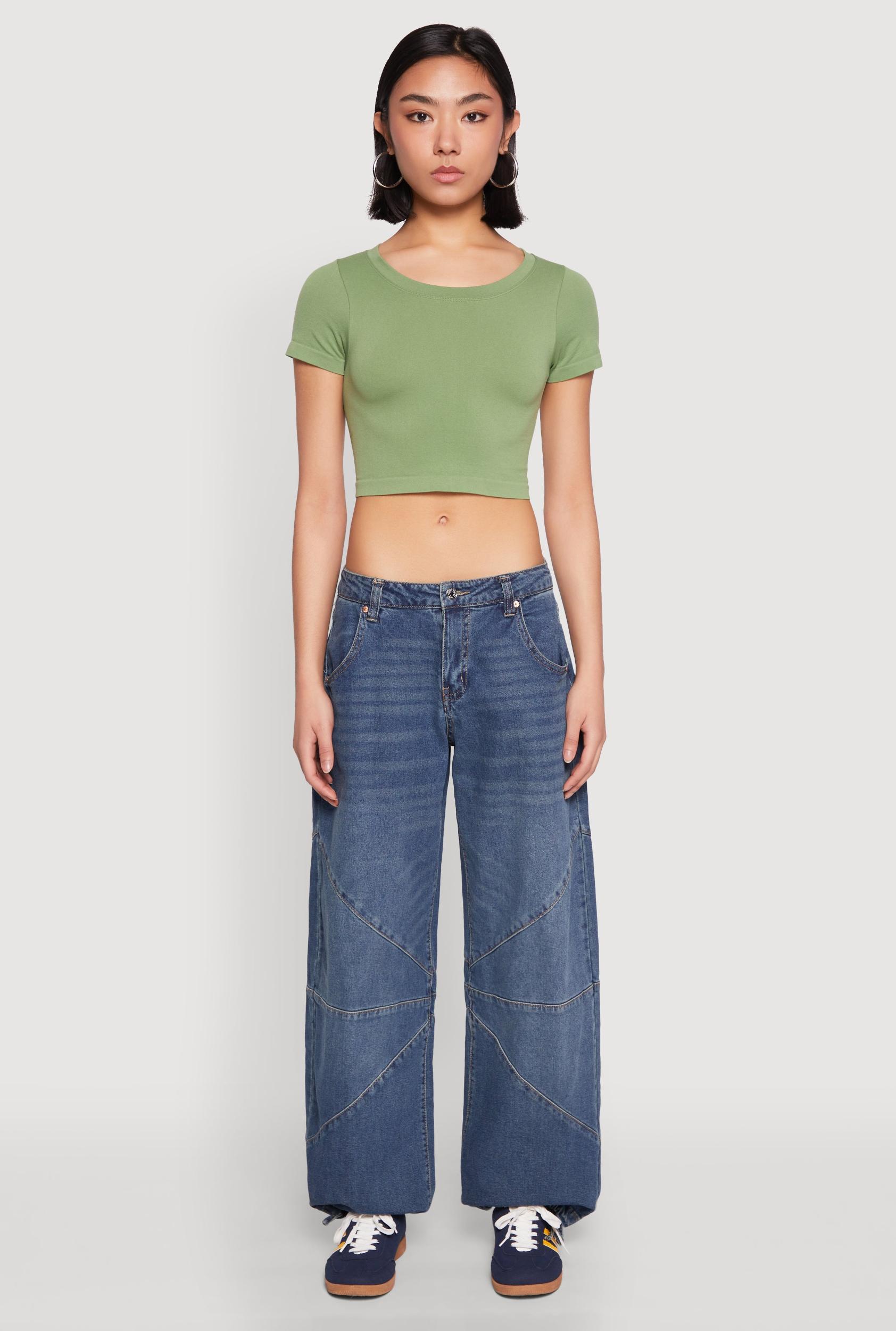Womens Seamless Short Sleeve Crop Top Product Image