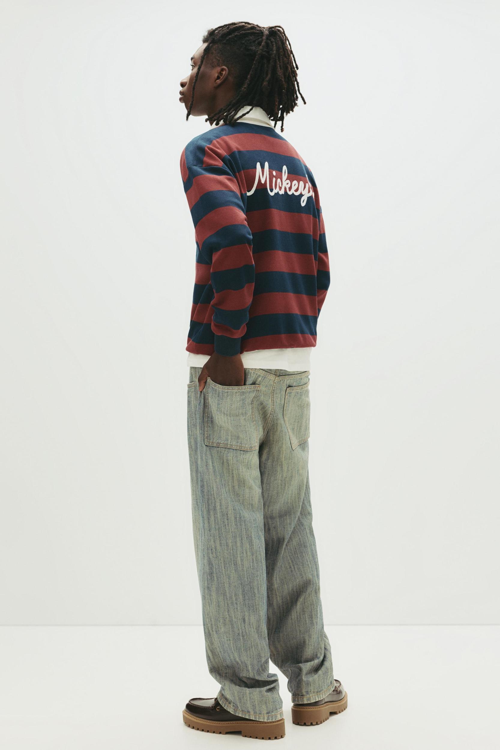 Striped Mickey Mouse polo shirt Product Image