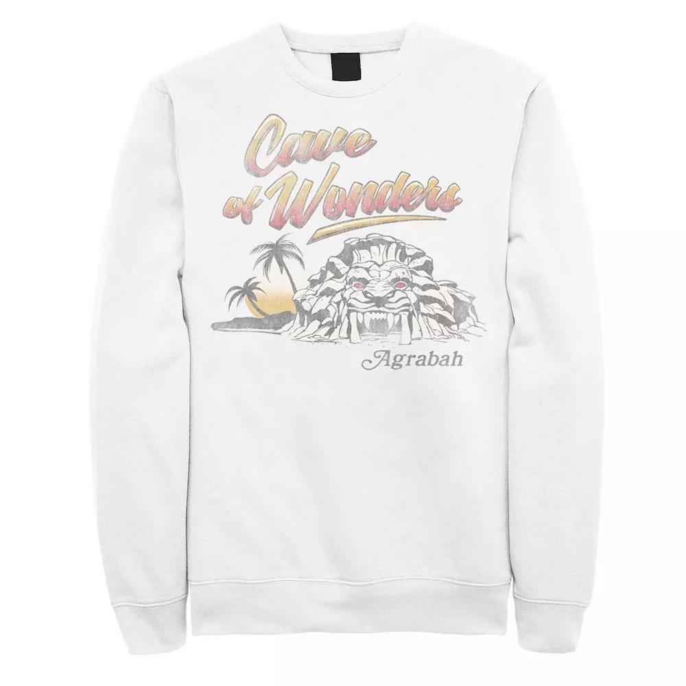 Disney's Aladdin Men's Cave Of Wonders Landscape Sweatshirt, Size: Large, White Product Image
