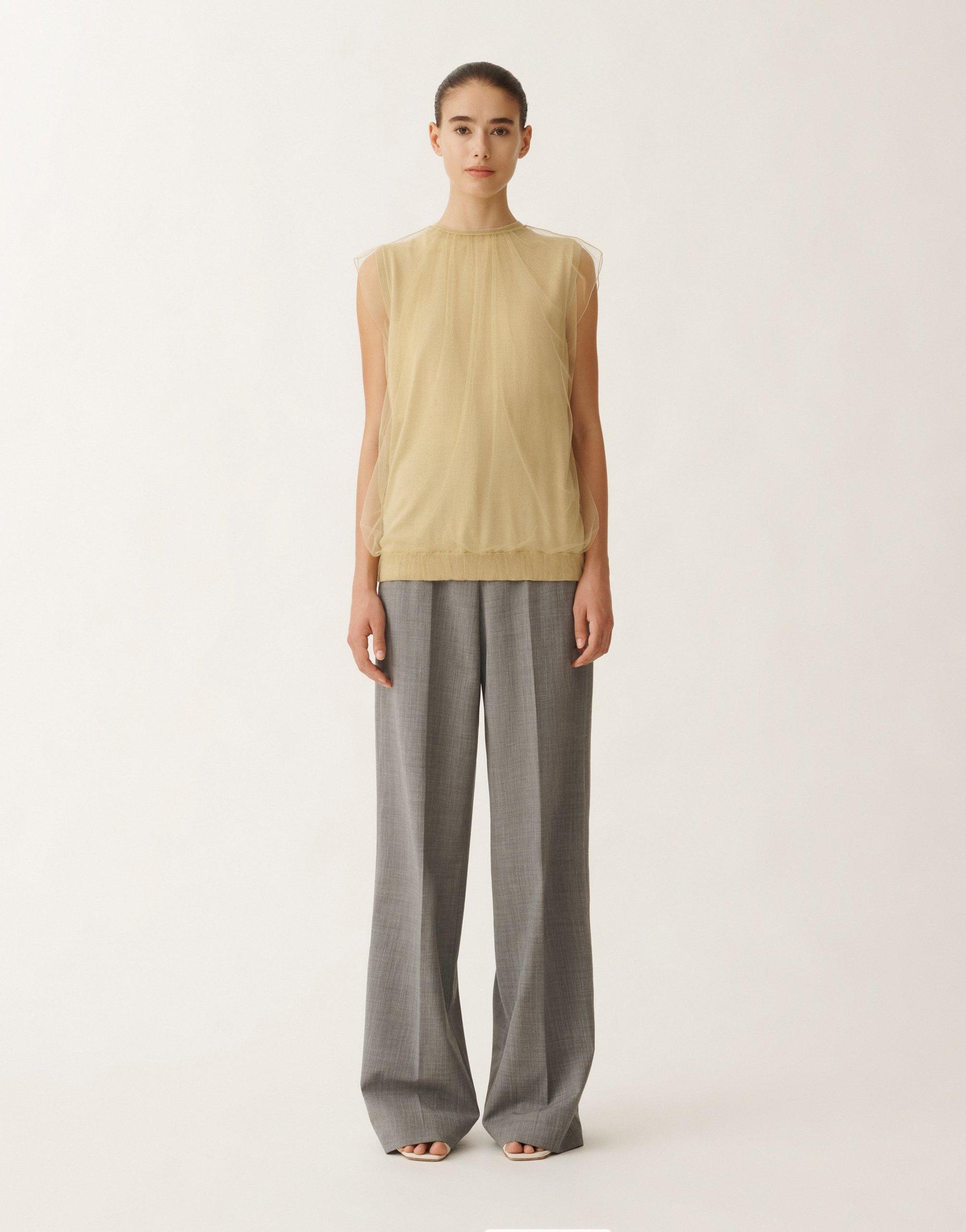 FABIANA FILIPPI Cashmere And Silk Vest Top In Yellow Product Image