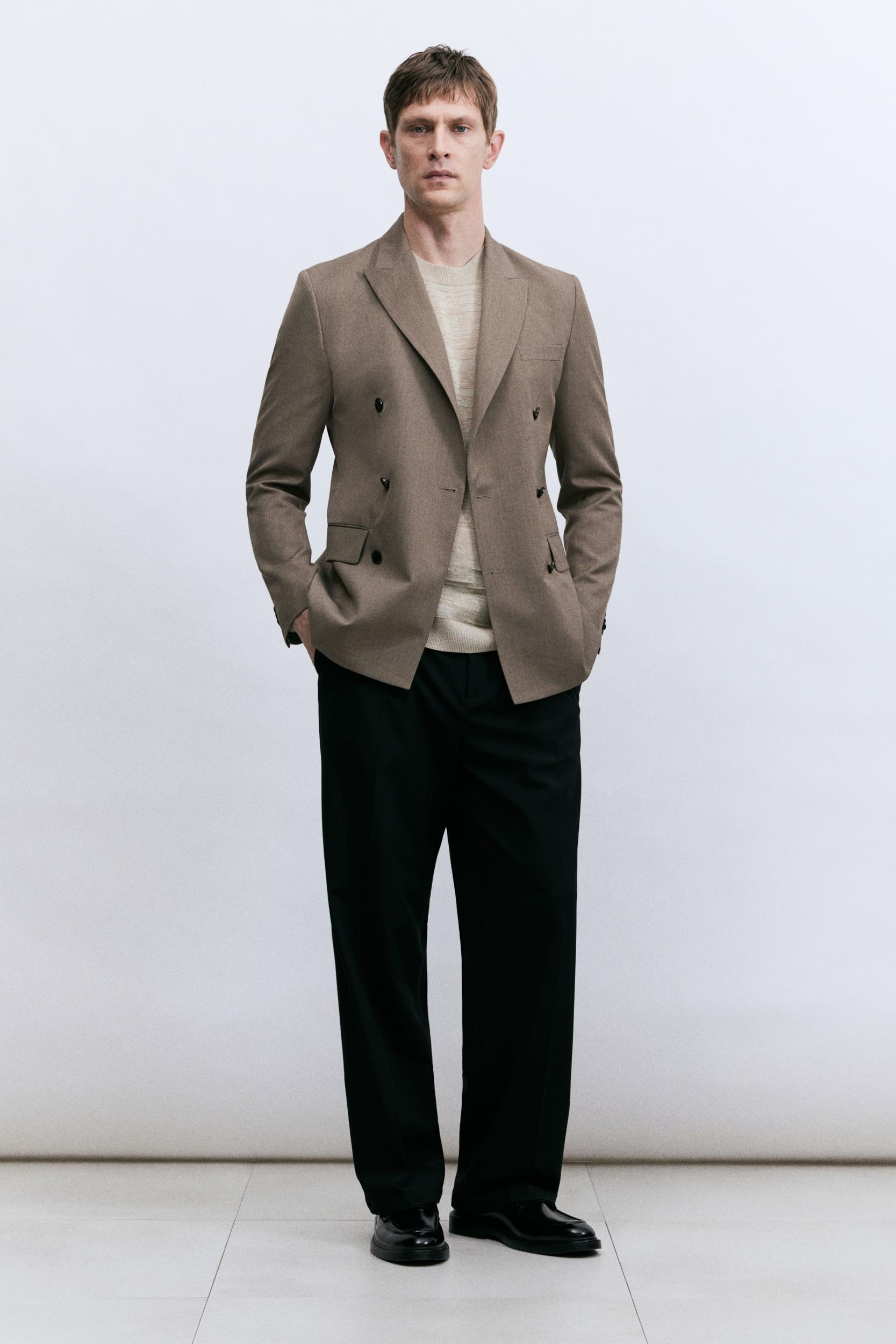 Regular-Fit Double-Breasted Jacket Product Image