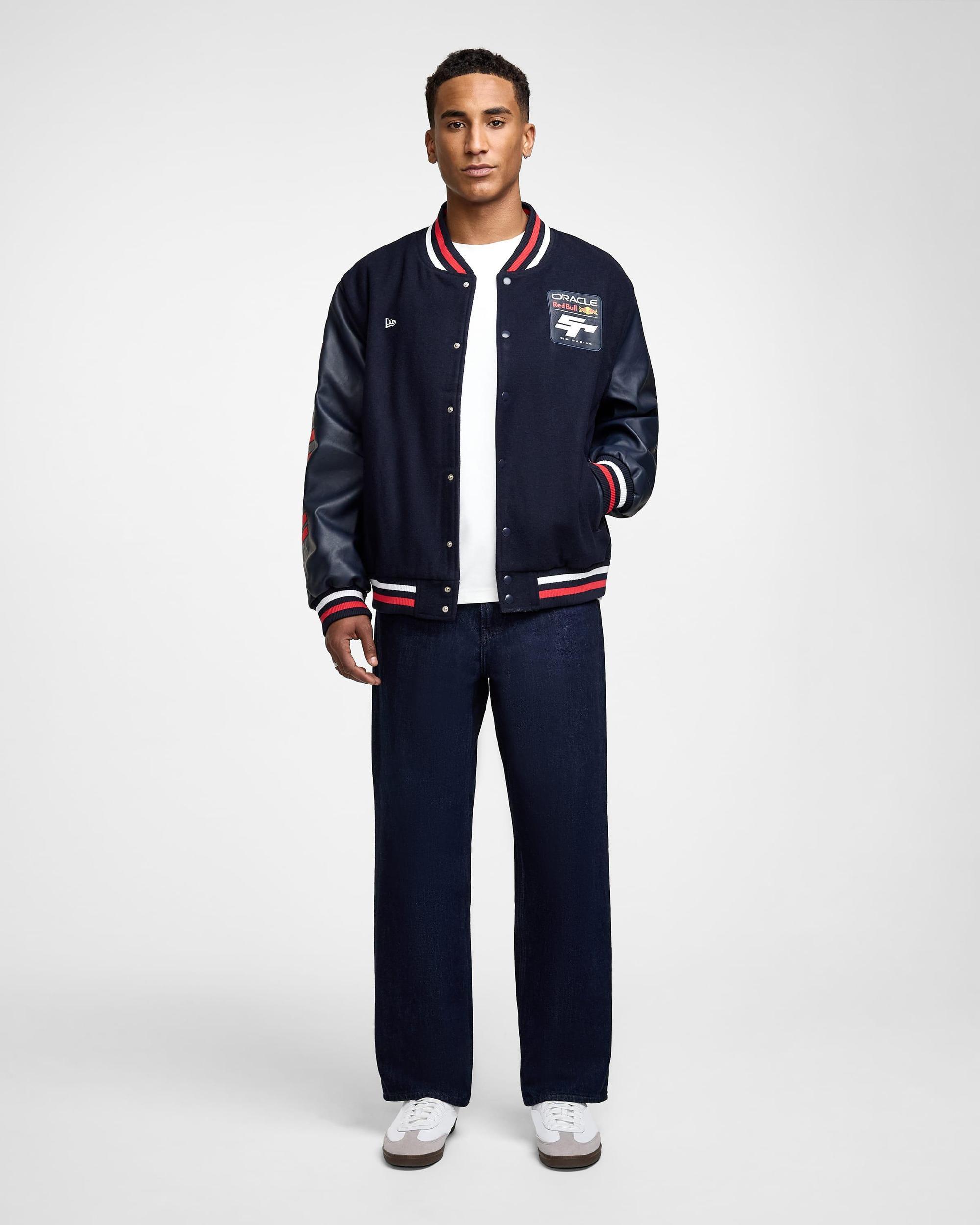 Oracle Red Bull Sim Racing Wool Varsity Jacket Male Product Image