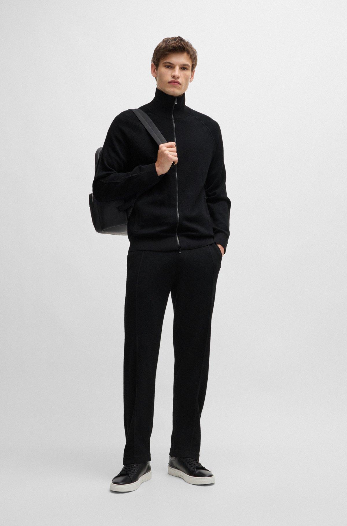 Zip-up cardigan in wool Product Image