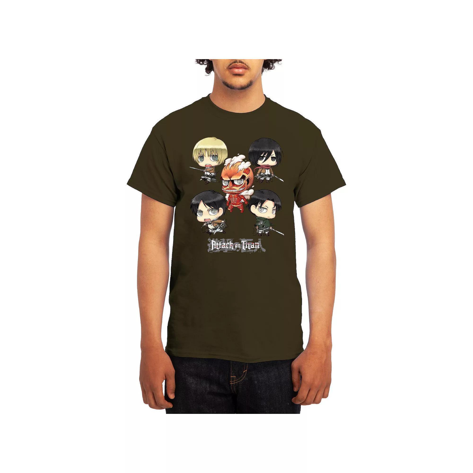 Men's Attack on Titan Red Titan Versus Titan Tee, Boy's, Size: Medium, Blue Product Image