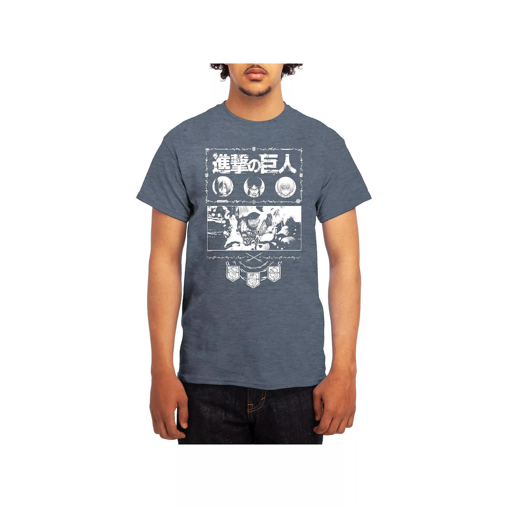 Men's Attack on Titan Ornate Collage Graphic Tee, Boy's, Size: Small, Red Product Image