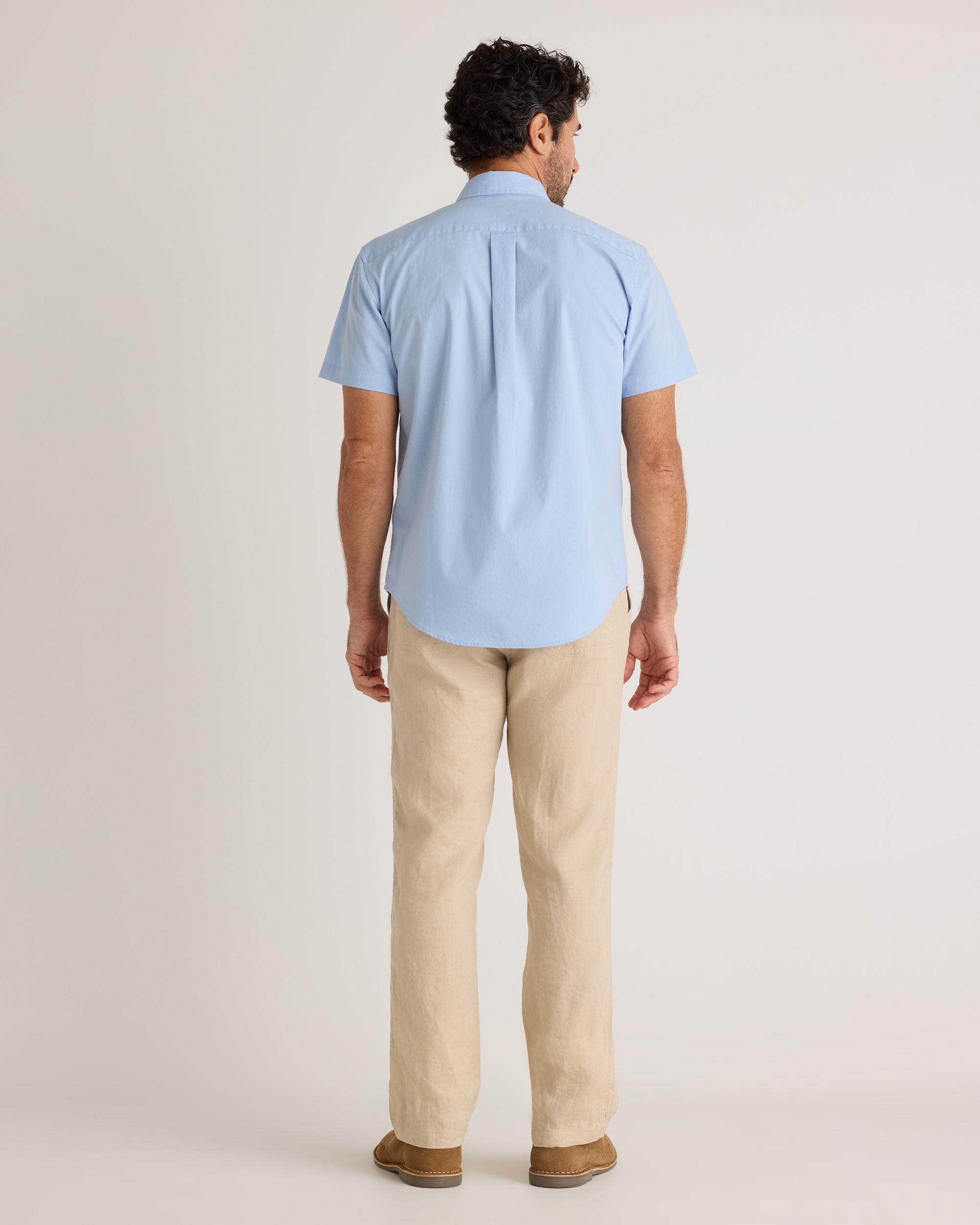 Quince | Men's Stretch Poplin Short Sleeve Shirt Organic Cotton Product Image