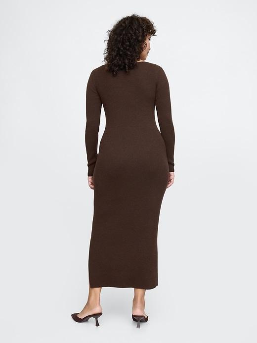 Boatneck Rib Midi Sweater Dress Product Image