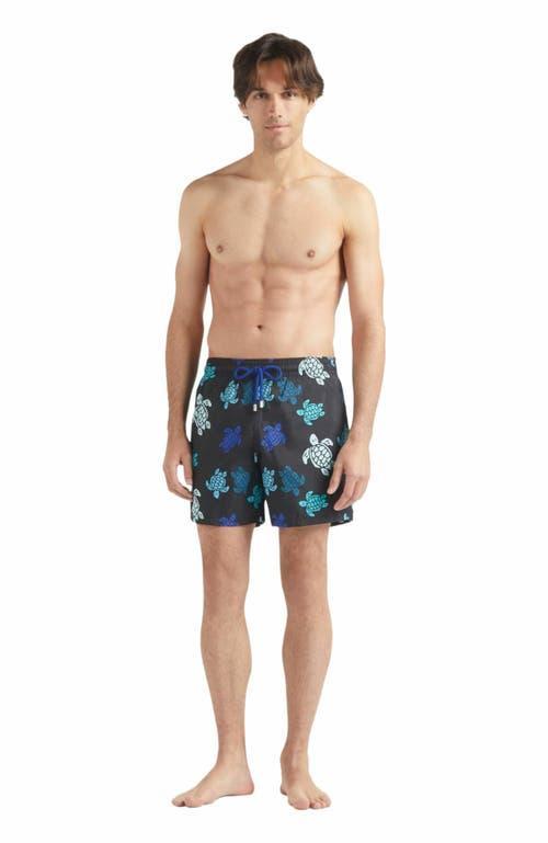 Mens Multicolor Turtle-Print Swim Shorts Product Image