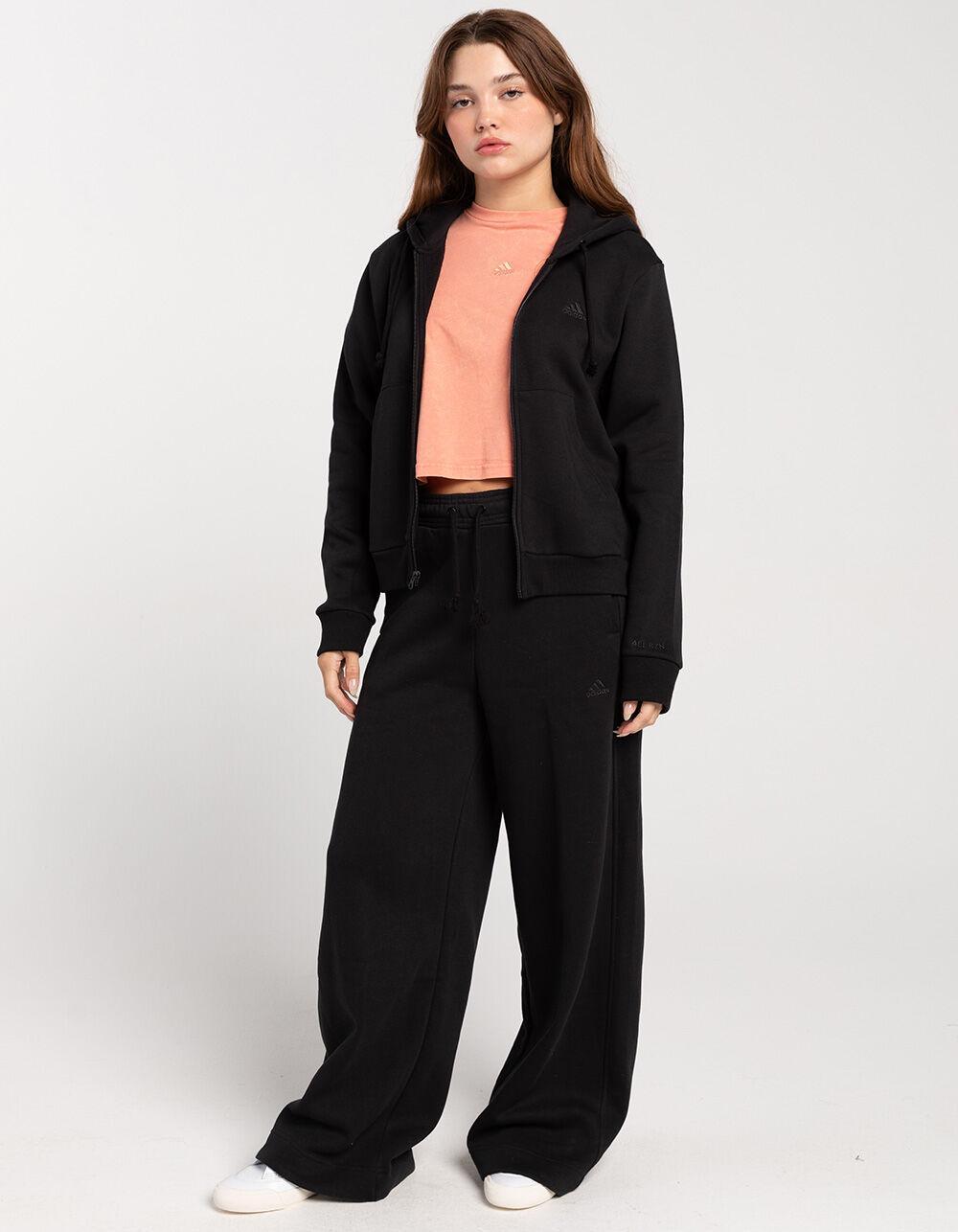 ADIDAS All SZN Womens Zip-Up Hoodie - BLACK Product Image