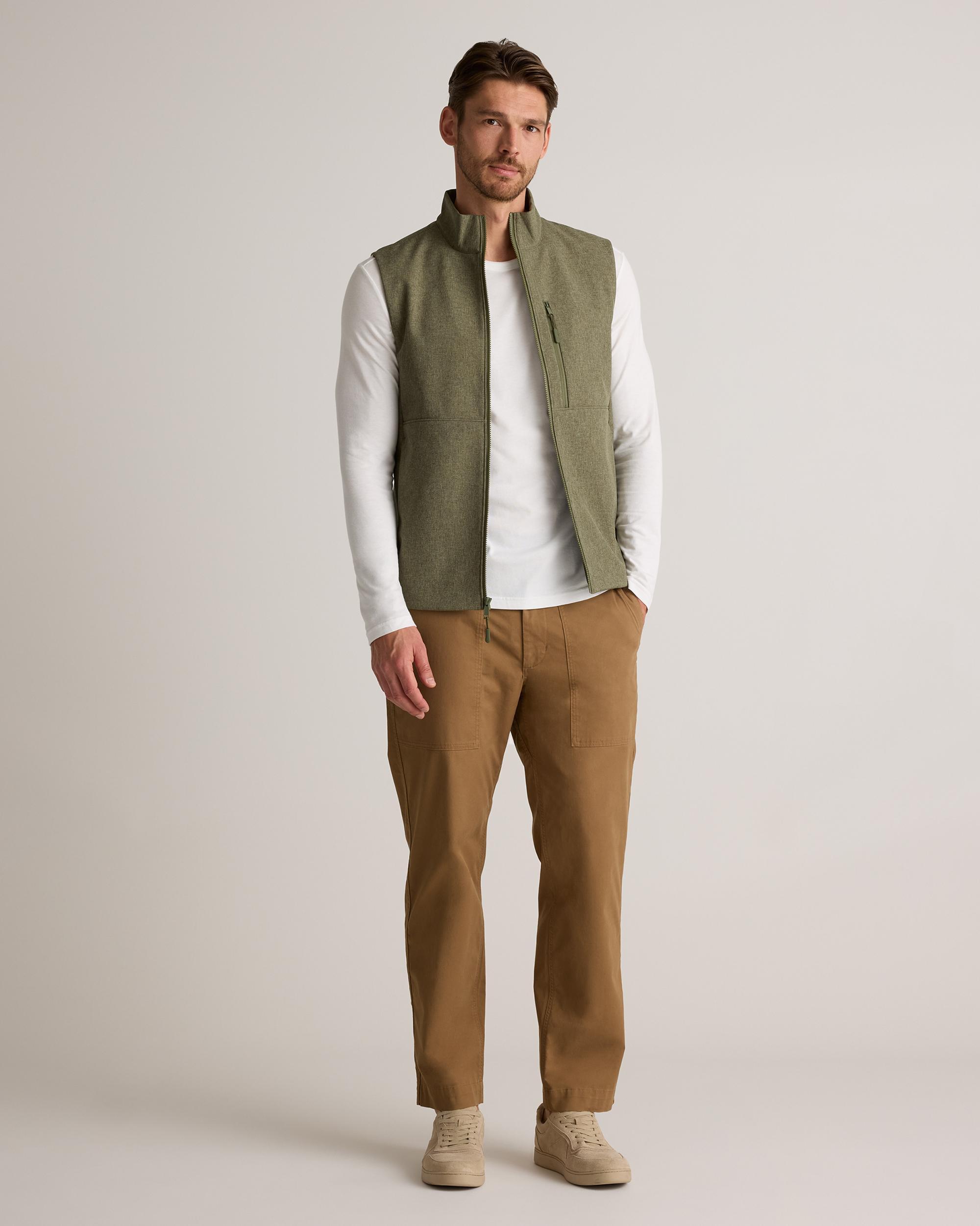Quince | Men's Softshell Fleece-Lined Full-Zip Vest Size XL, Recycled Polyester Product Image