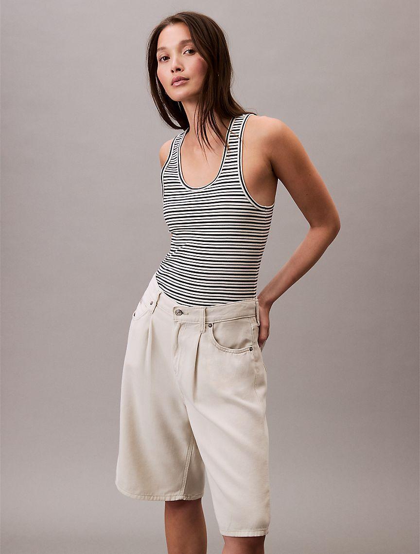 Ribbed Stripe Tank Top Product Image