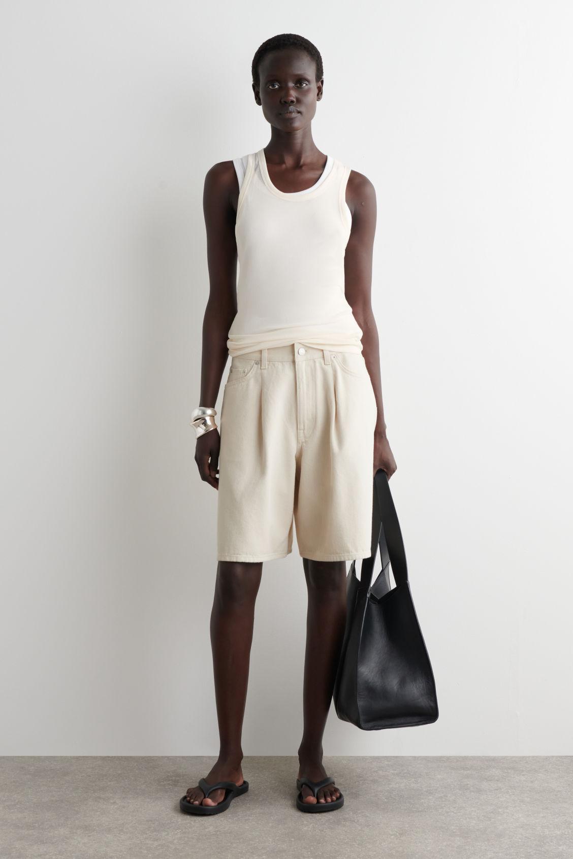 RIBBED SILK TANK TOP Product Image