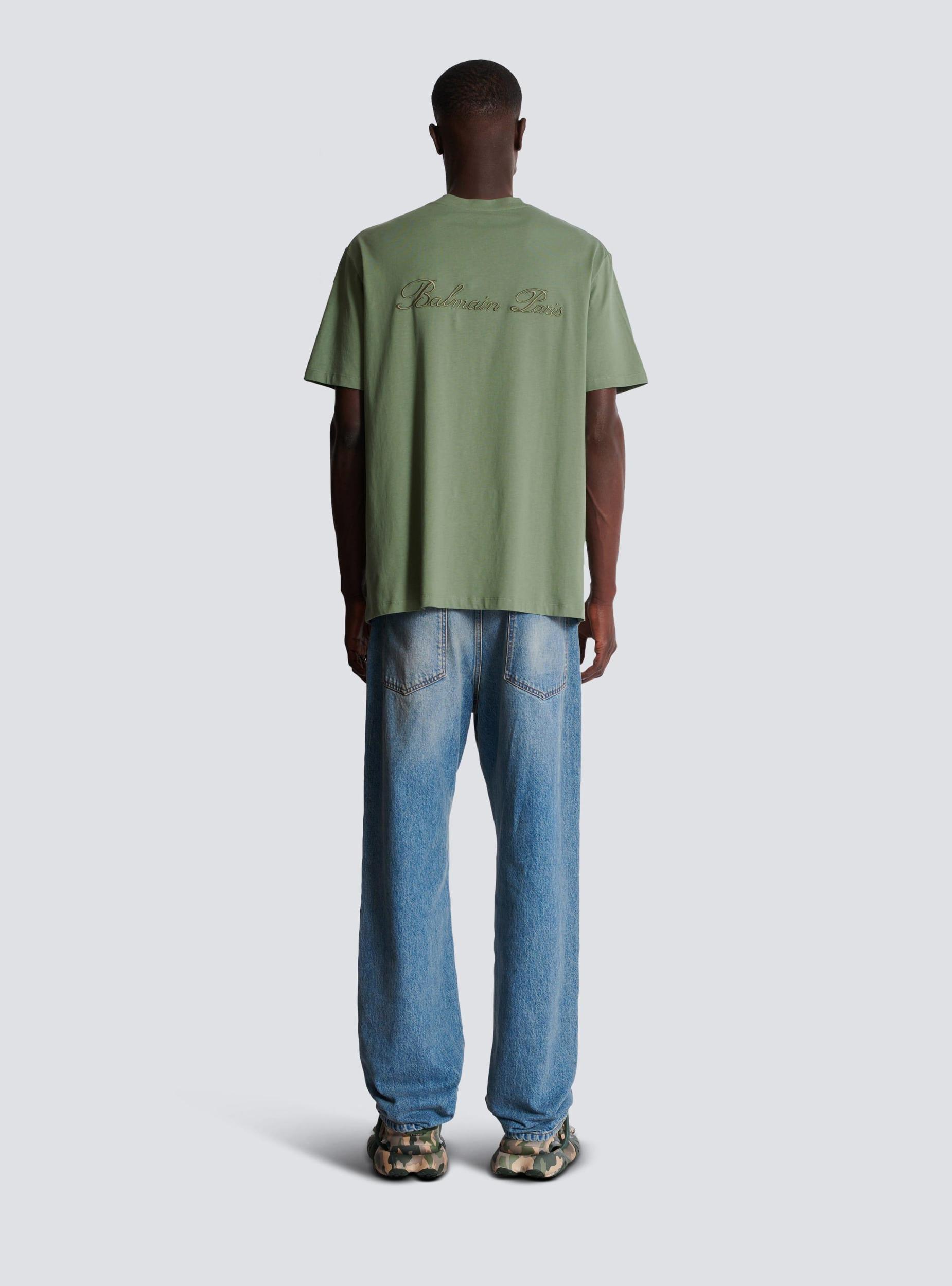 Loose T-shirt with Balmain Signature embroidery Product Image