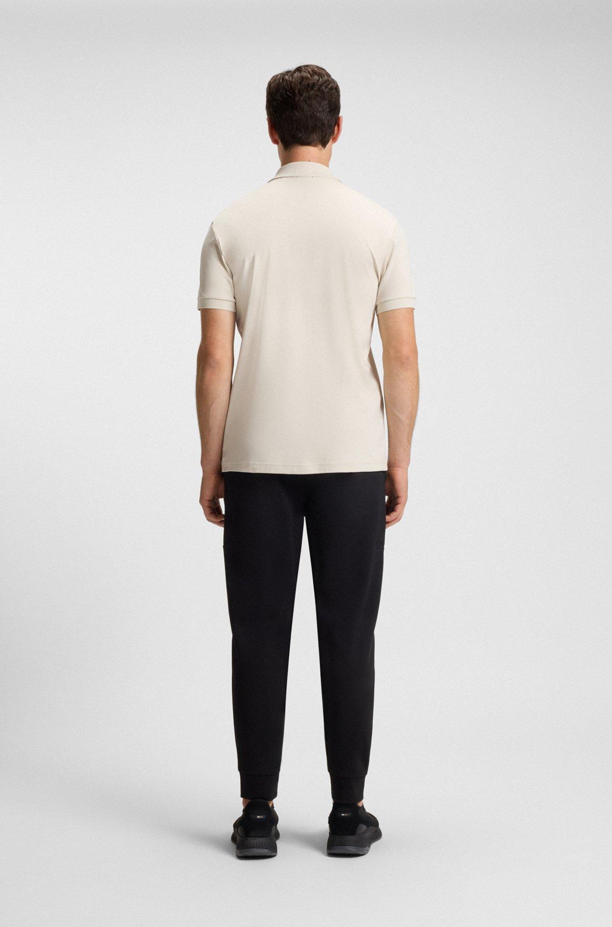 Pima-cotton polo shirt with Double B monogram Product Image