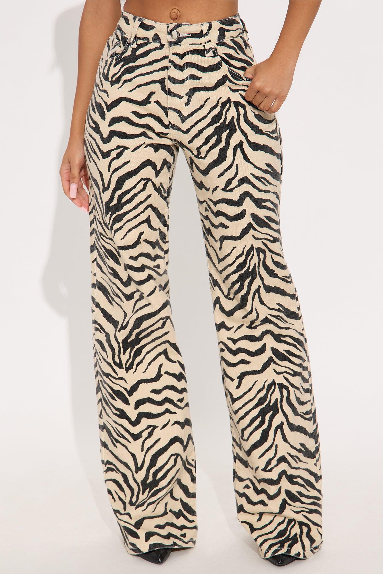 Tall Savanna High Rise Printed Flare Jeans - Cream/combo Product Image