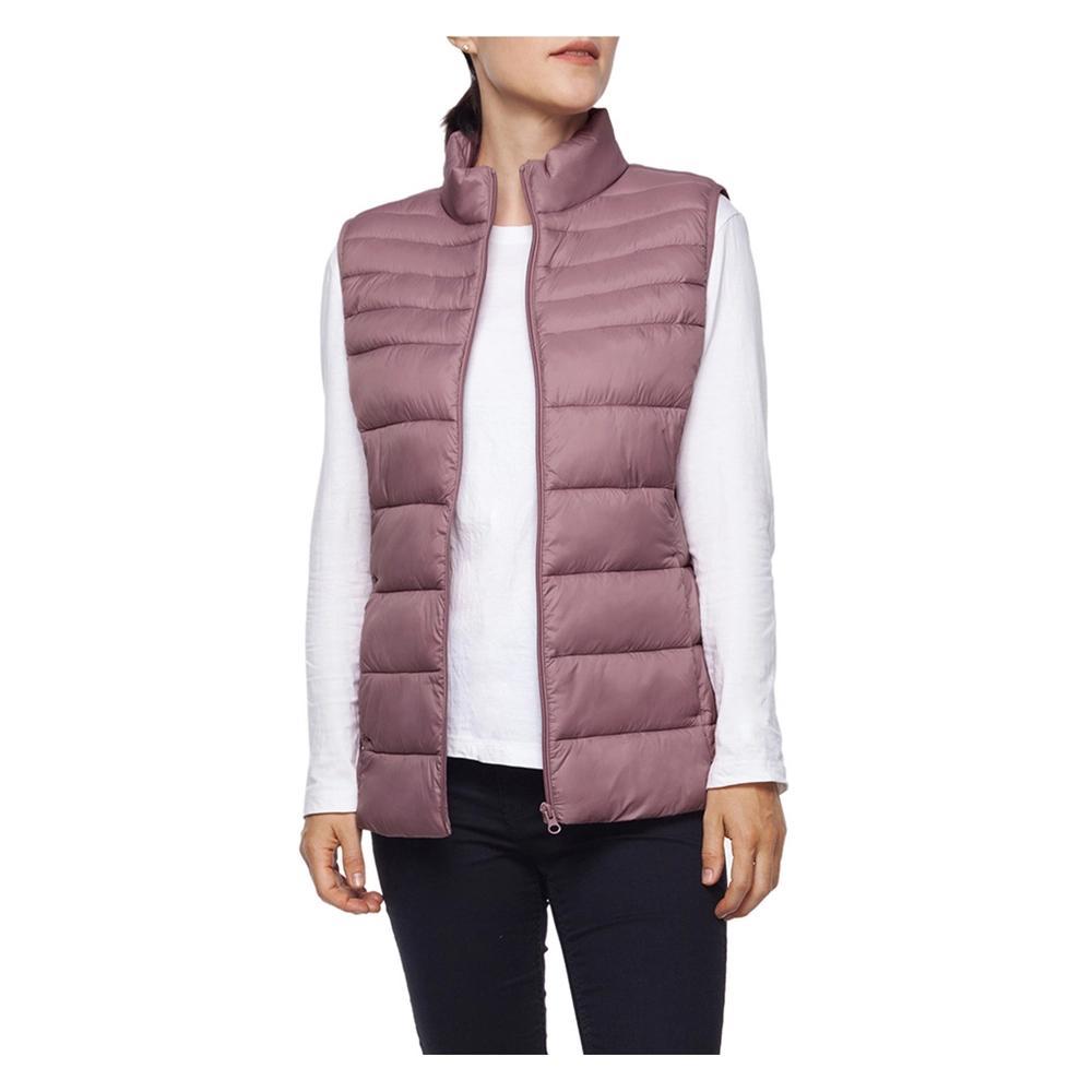 Rokka&Rolla Women's Quilted Puffer Vest-Mauve, size X Large Product Image