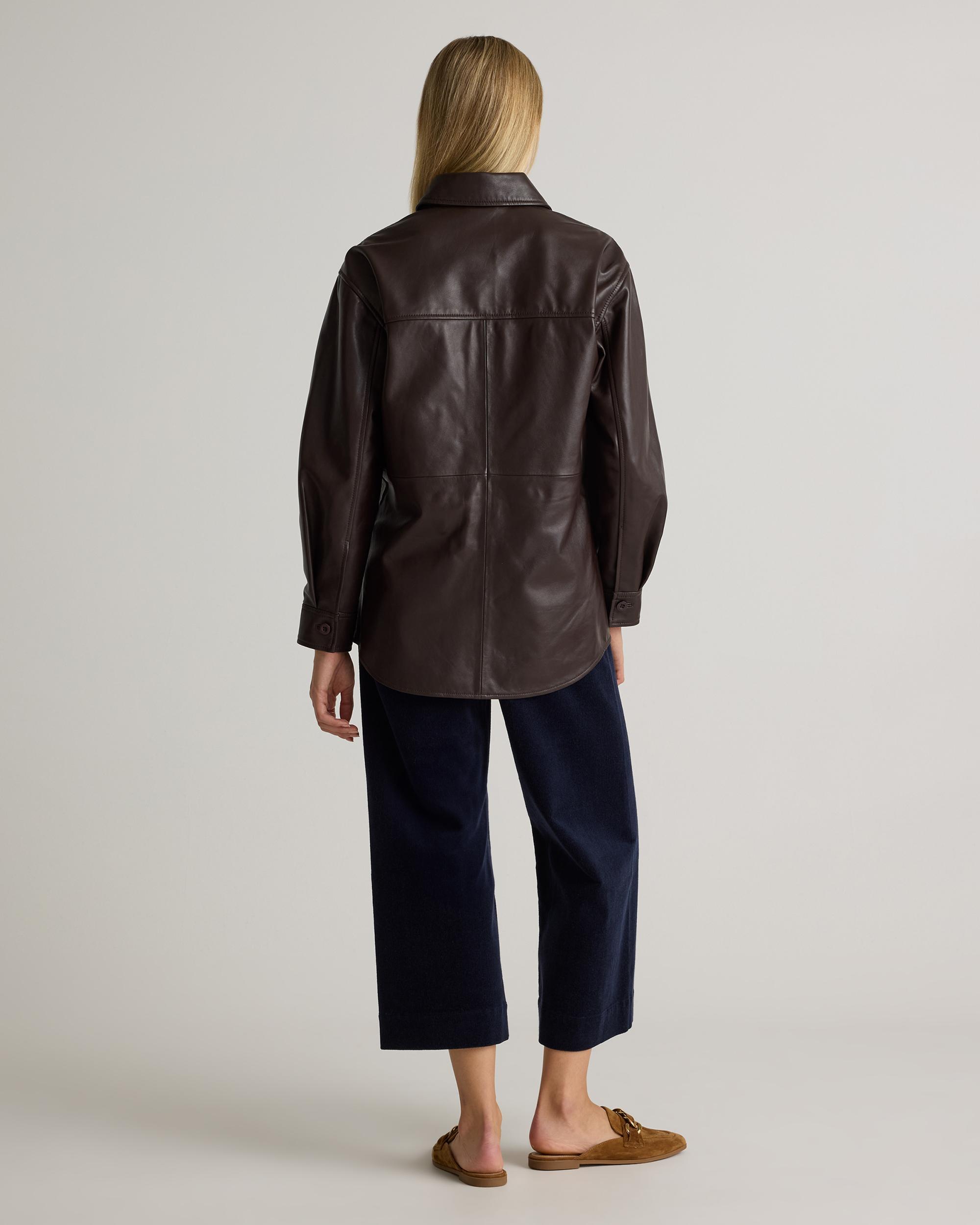 Quince | Women's Shirt Jacket Size XS, Leather Product Image