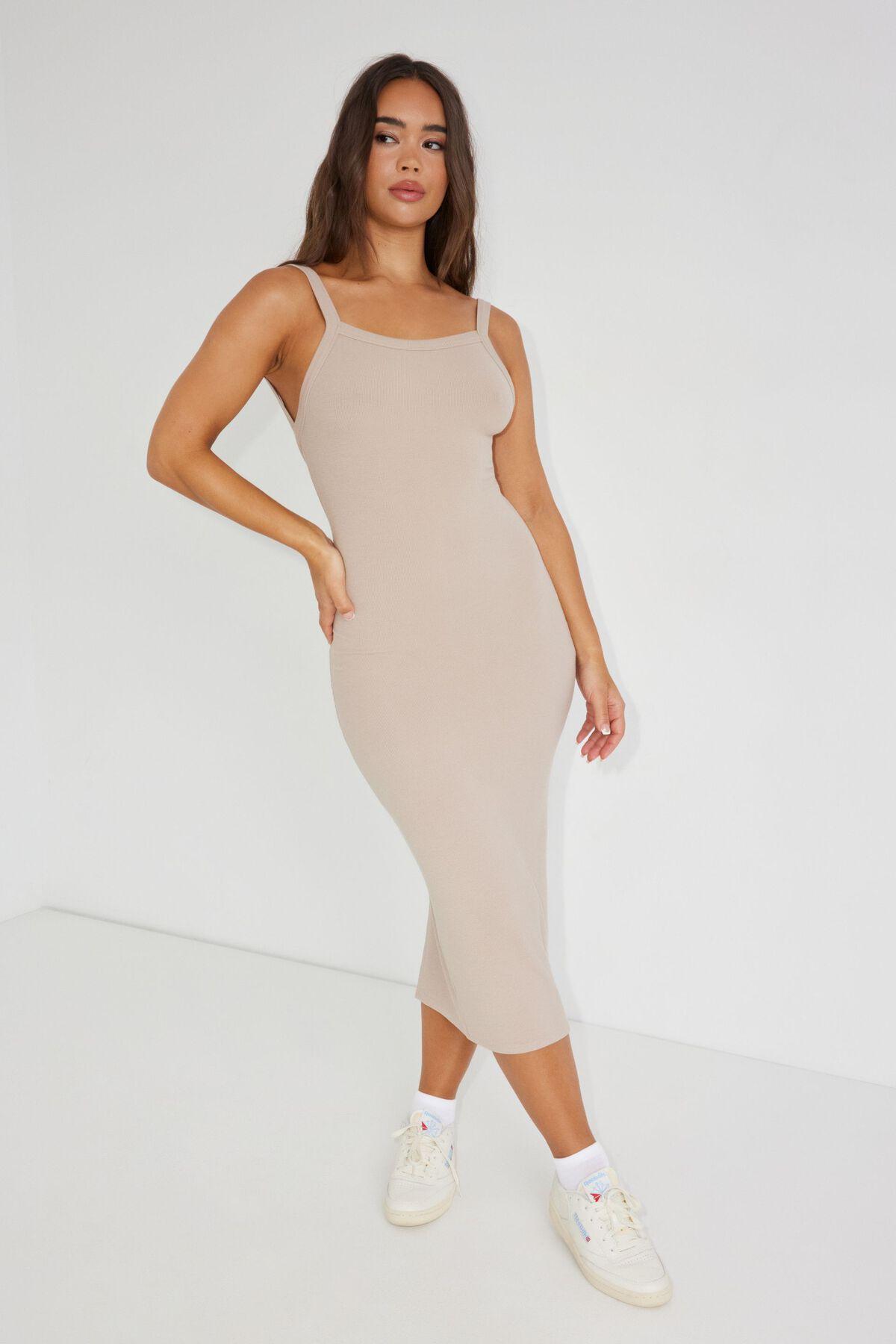 Naomi Low Back Midi Dress  Product Image