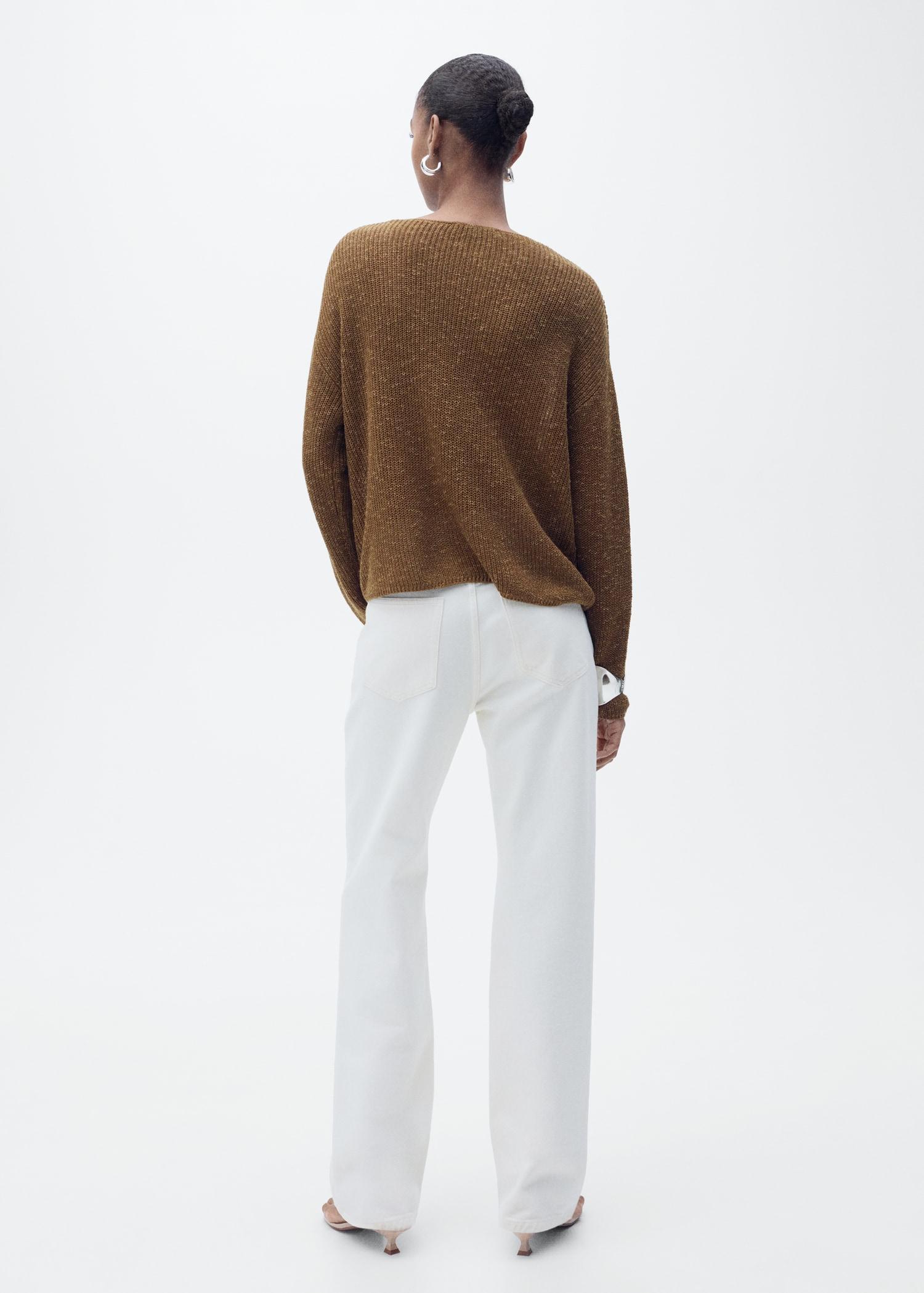 V-neck knit sweater - Women | MANGO USA Product Image
