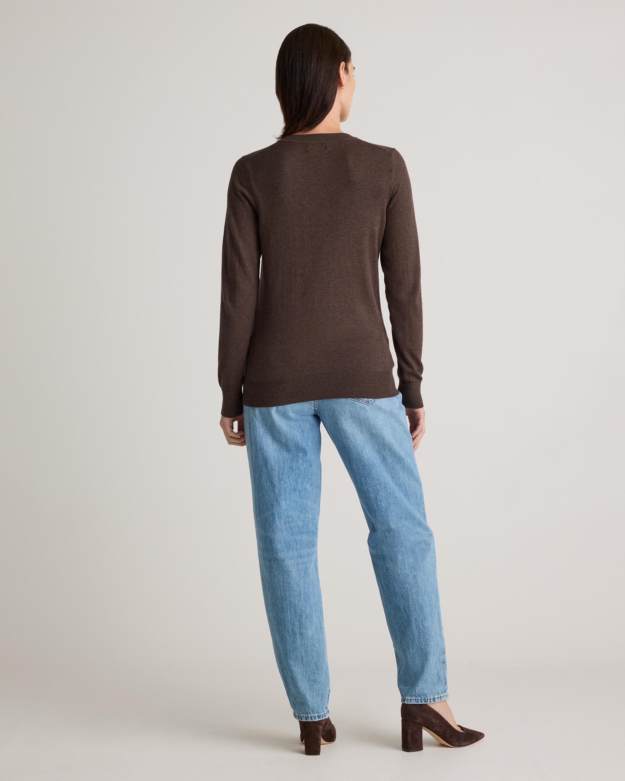 Quince | Women's Lightweight Cotton Cashmere V-Neck Sweater Size XL, Organic Cotton Product Image