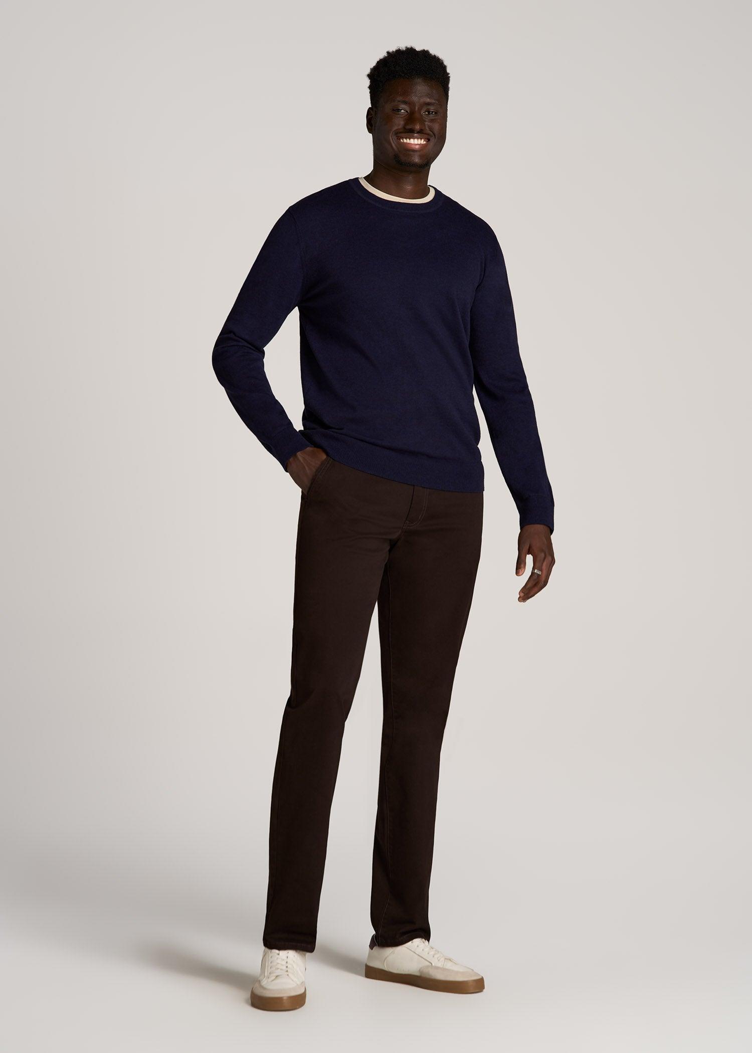 Carman TAPERED Chinos for Tall Men in Marine Navy Product Image