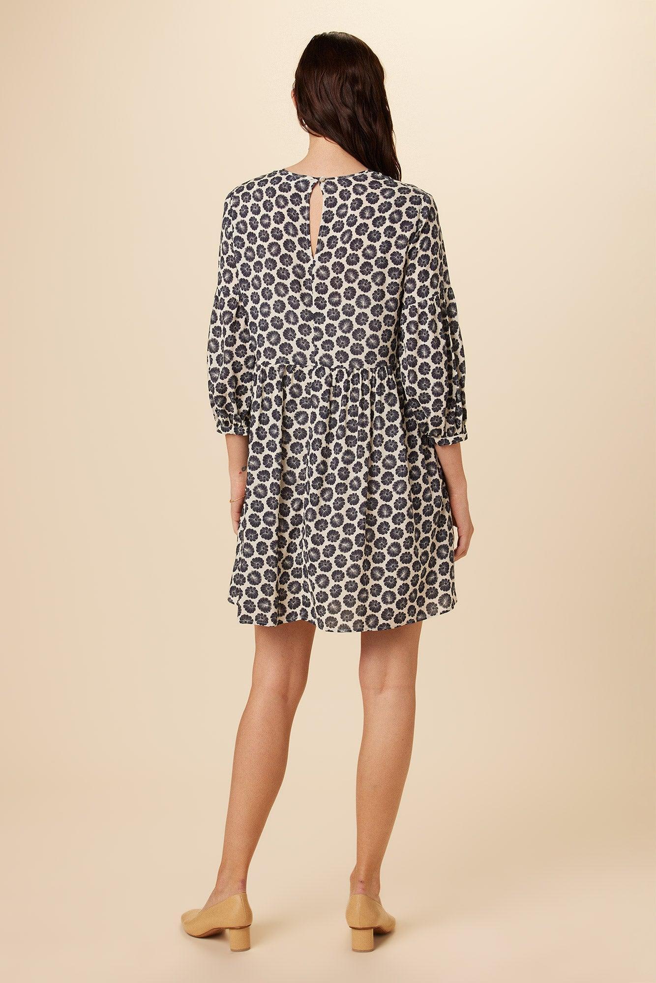 Shailene Ecovero Dress - Calico Navy - ReAmour Product Image