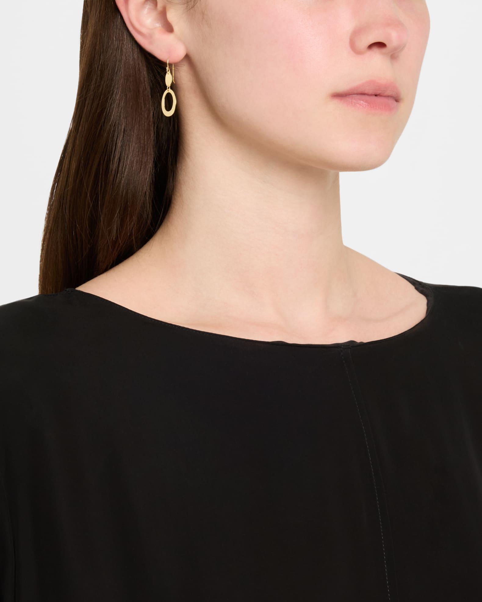 18K Classico Small Mixed-Texture Earrings Product Image