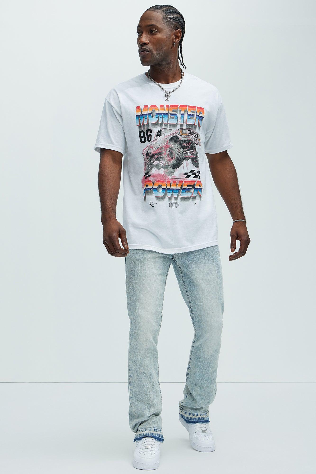 Monster Truck Power Short Sleeve Tee - White Product Image