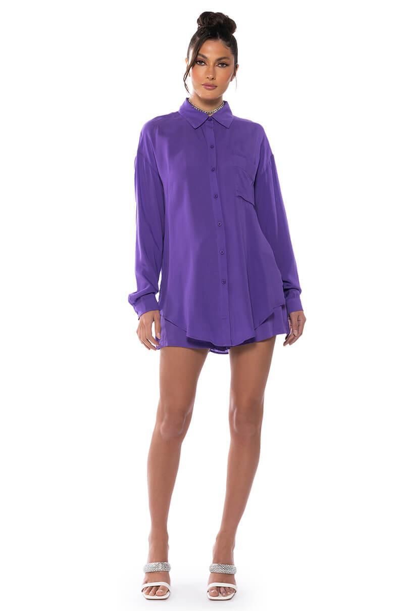 PURPLE RAIN BUTTON DOWN Product Image