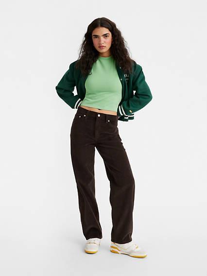 Baggy Dad Corduroy Women's Pants Product Image