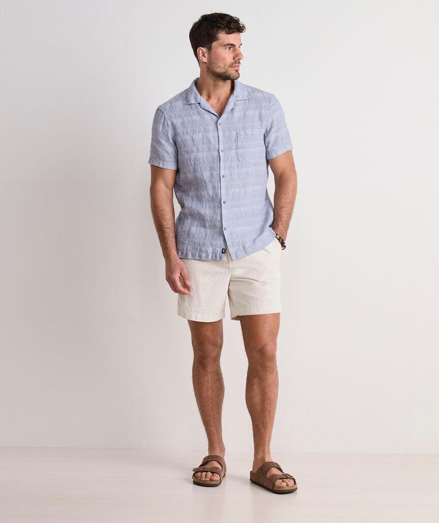 Havana Stripe Linen Short-Sleeve Cabana Shirt Product Image